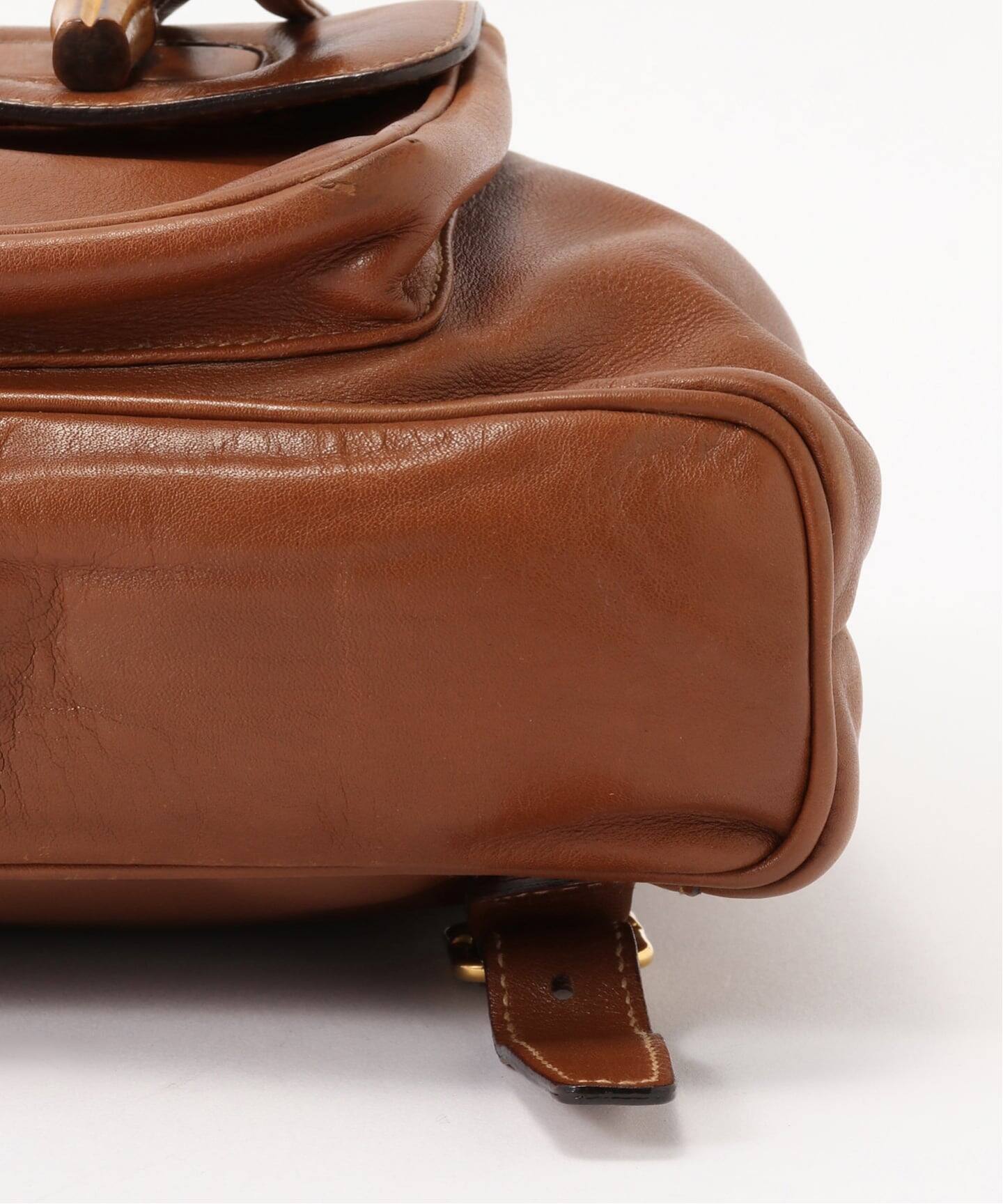VINTAGE GUCCI/グッチ】Bamboo backpack mini（バックパック／リュック