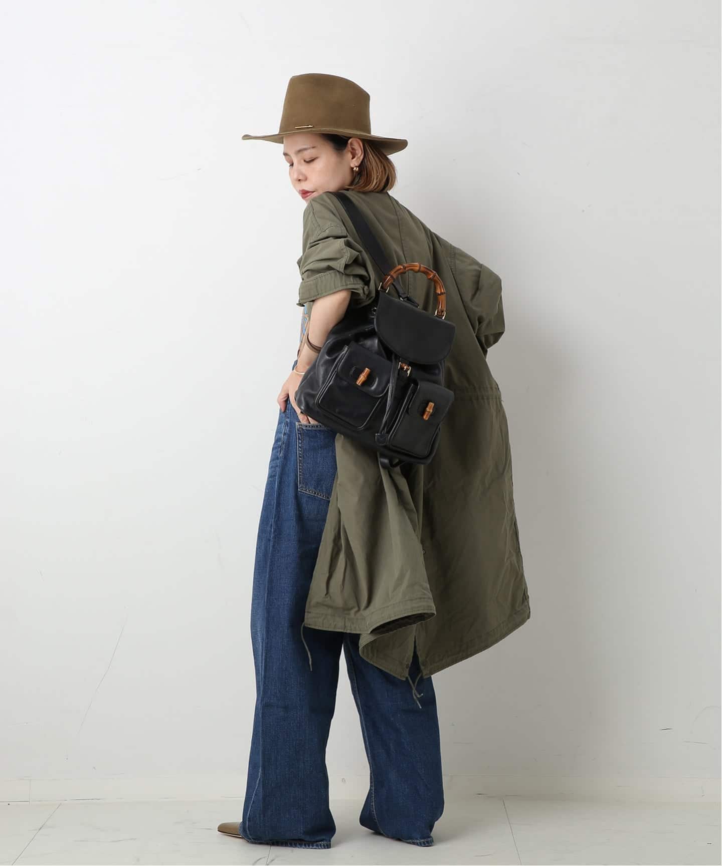 VINTAGE GUCCI/グッチ】Bamboo backpack（バックパック／リュック