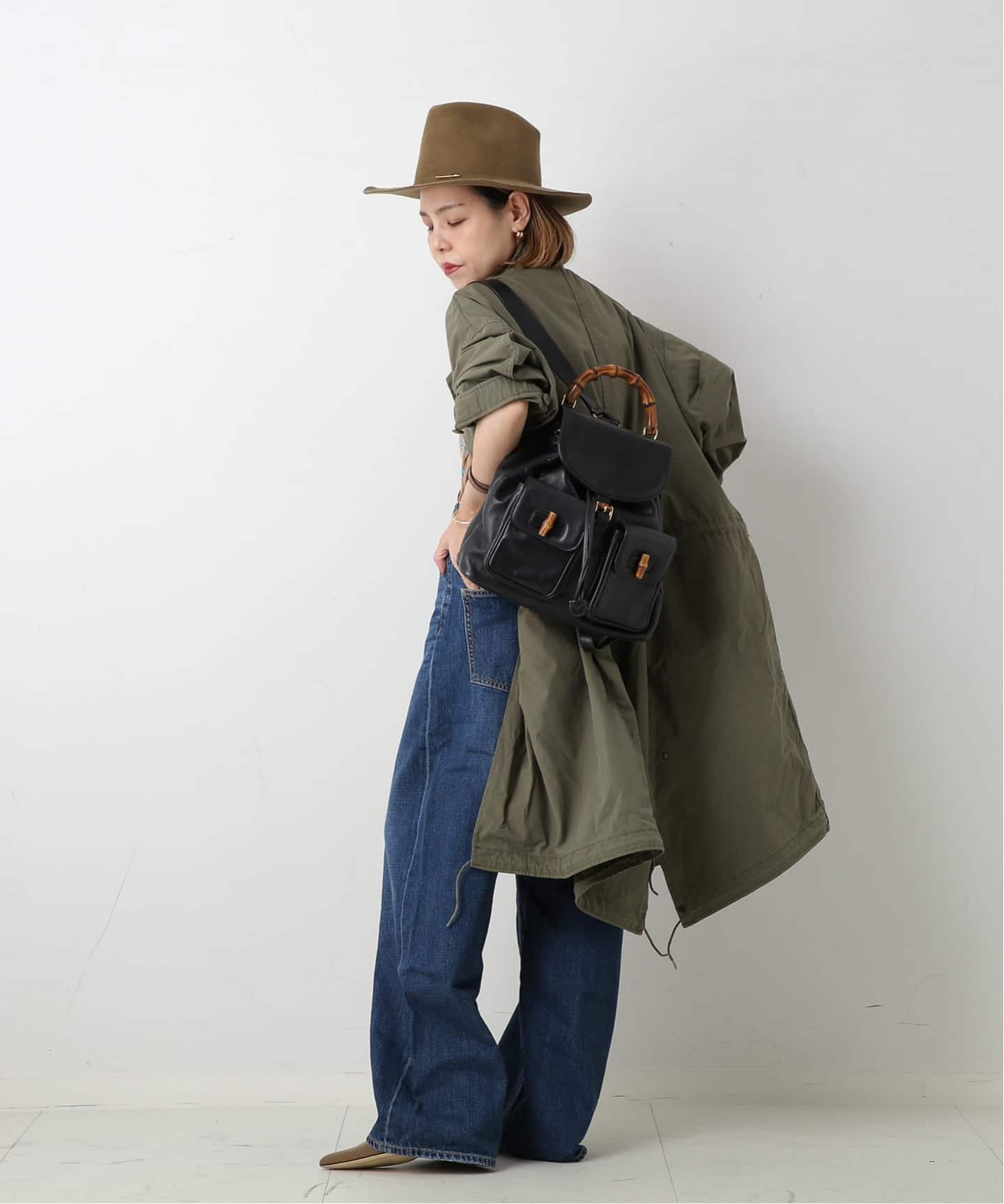 VINTAGE GUCCI/グッチ】Bamboo backpack（バックパック／リュック