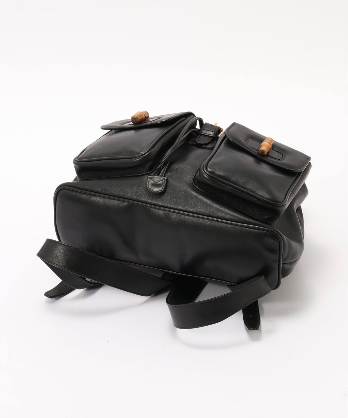 VINTAGE GUCCI/グッチ】Bamboo backpack（バックパック／リュック