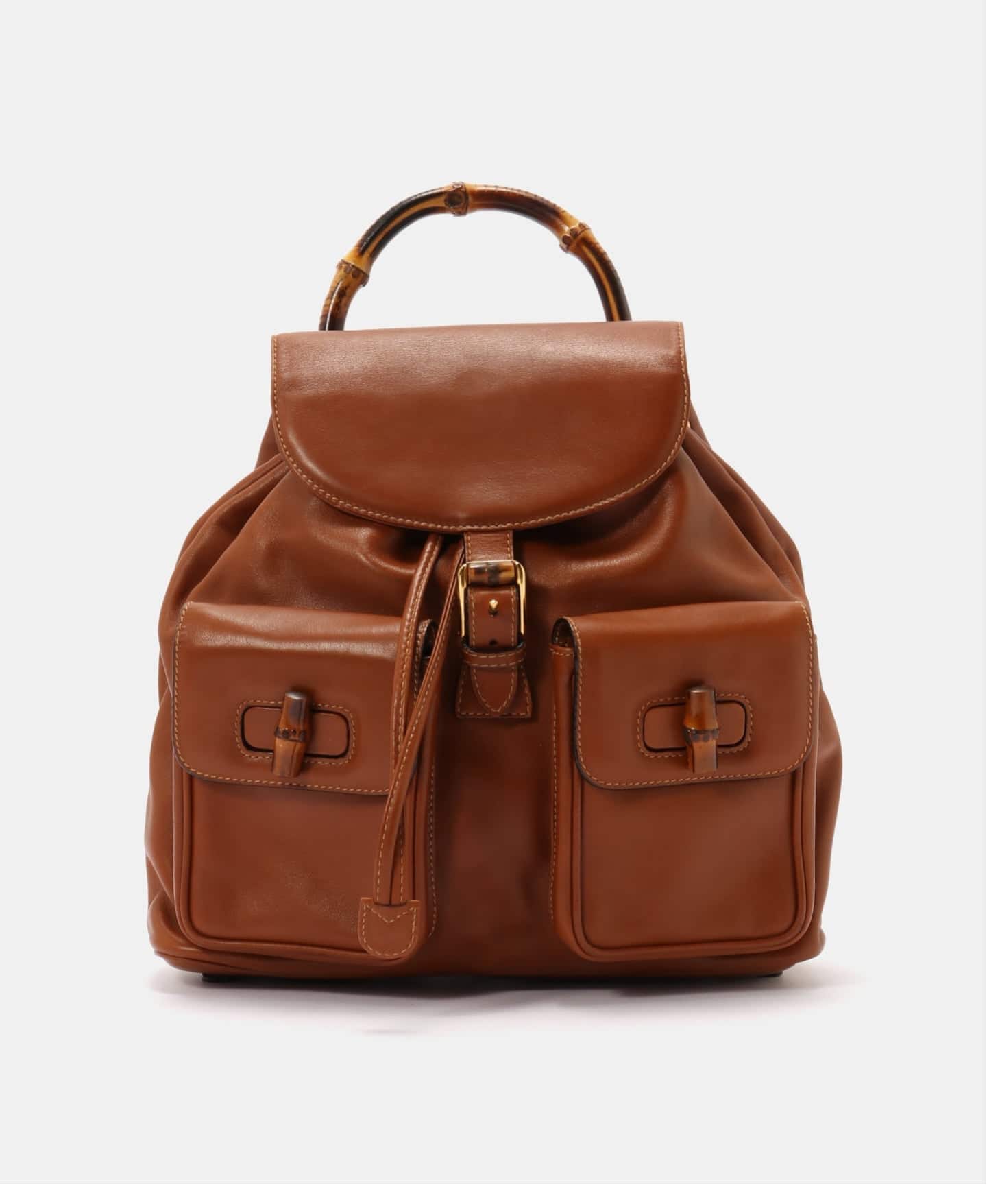 VINTAGE GUCCI/グッチ】Bamboo backpack（バックパック／リュック