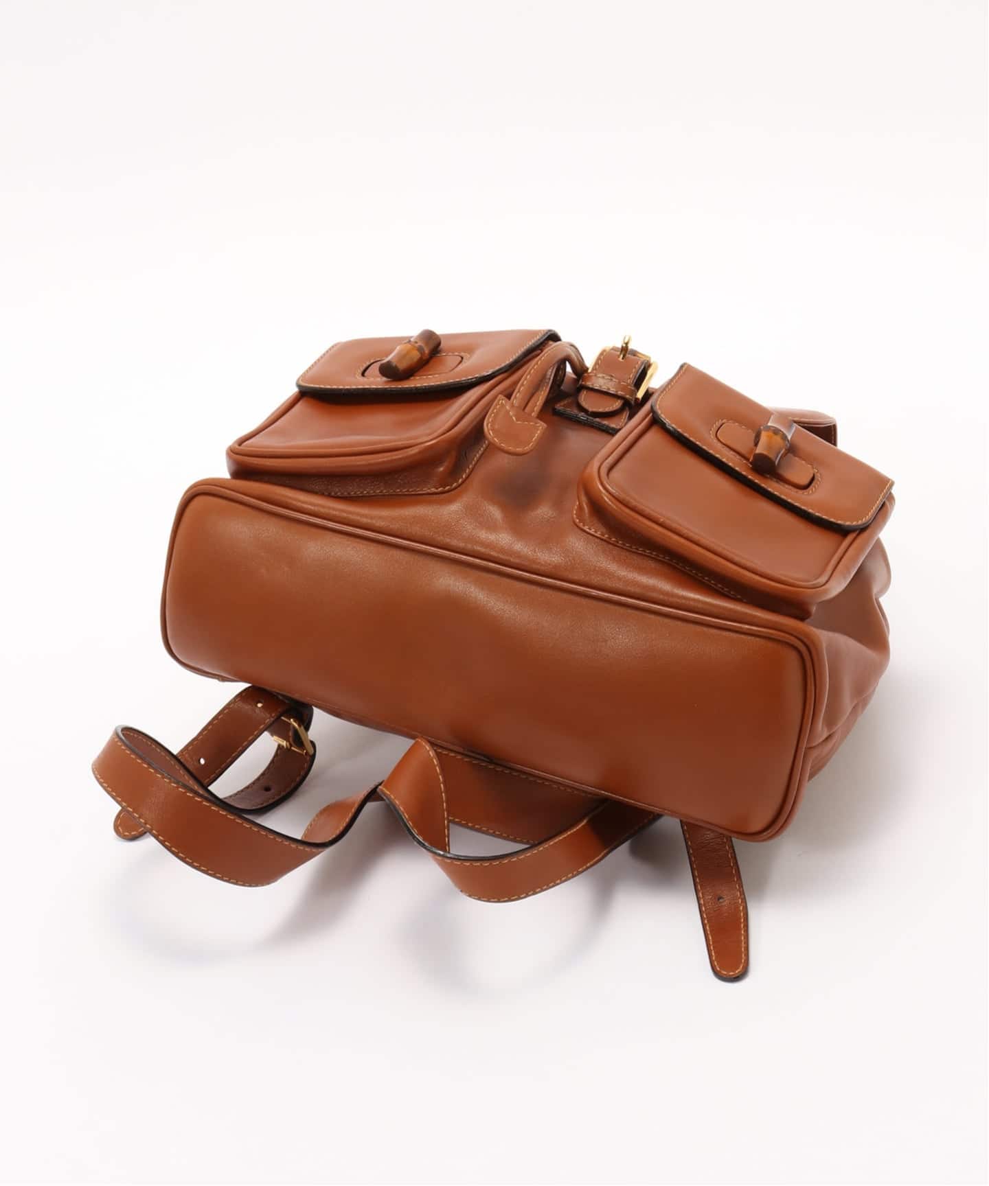 VINTAGE GUCCI/グッチ】Bamboo backpack（バックパック／リュック