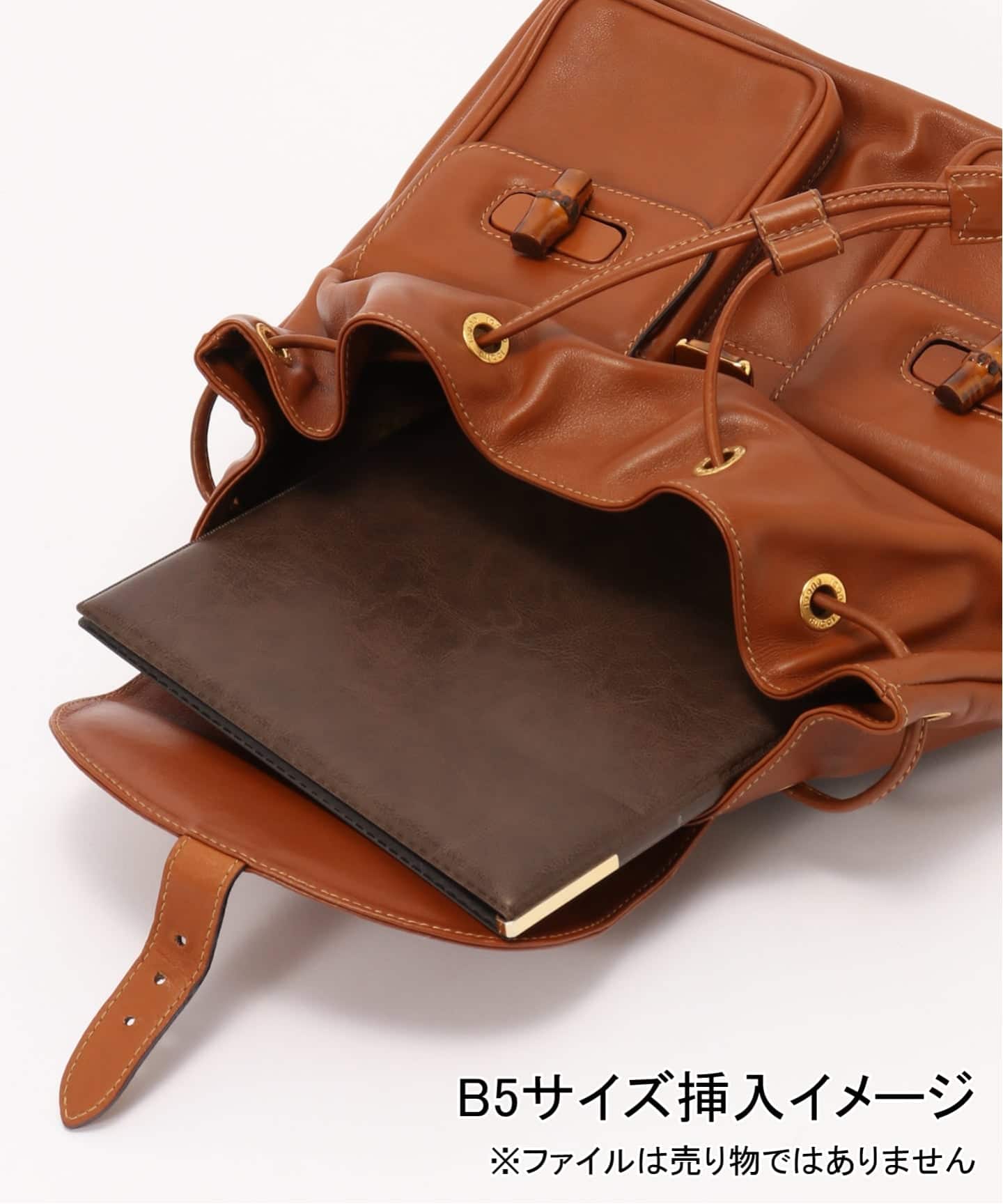 VINTAGE GUCCI/グッチ】Bamboo backpack（バックパック／リュック