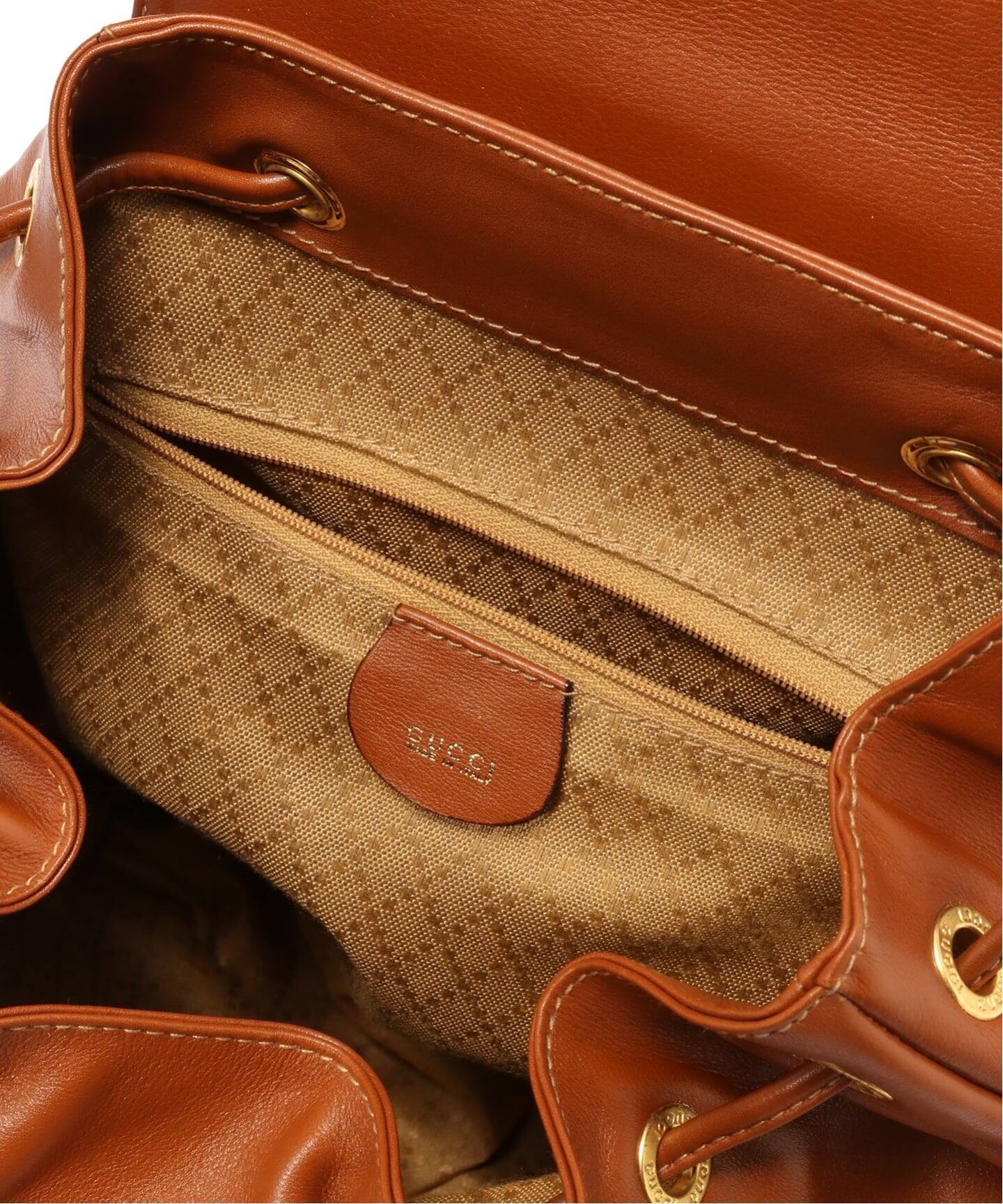 VINTAGE GUCCI/グッチ】Bamboo backpack（バックパック／リュック