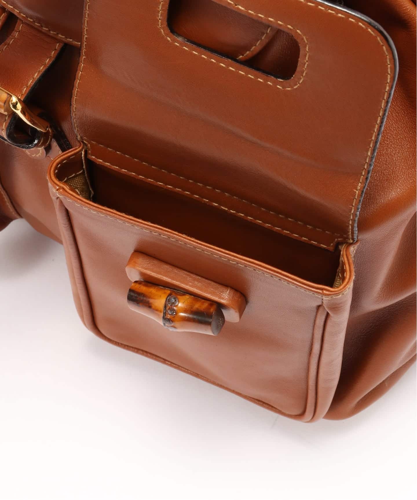 VINTAGE GUCCI/グッチ】Bamboo backpack（バックパック／リュック