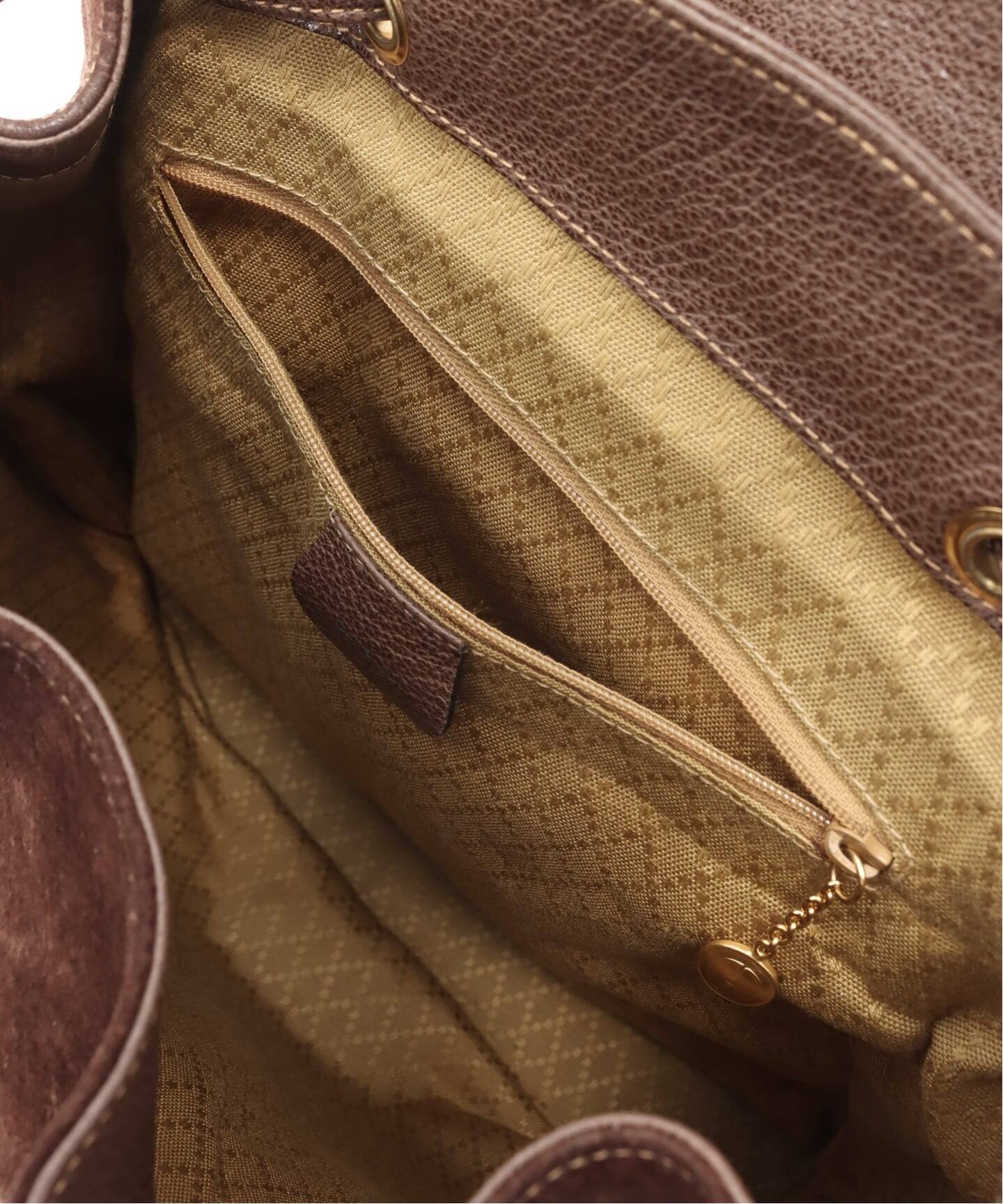 VINTAGE GUCCI/グッチ】Bamboo backpack suede（バックパック