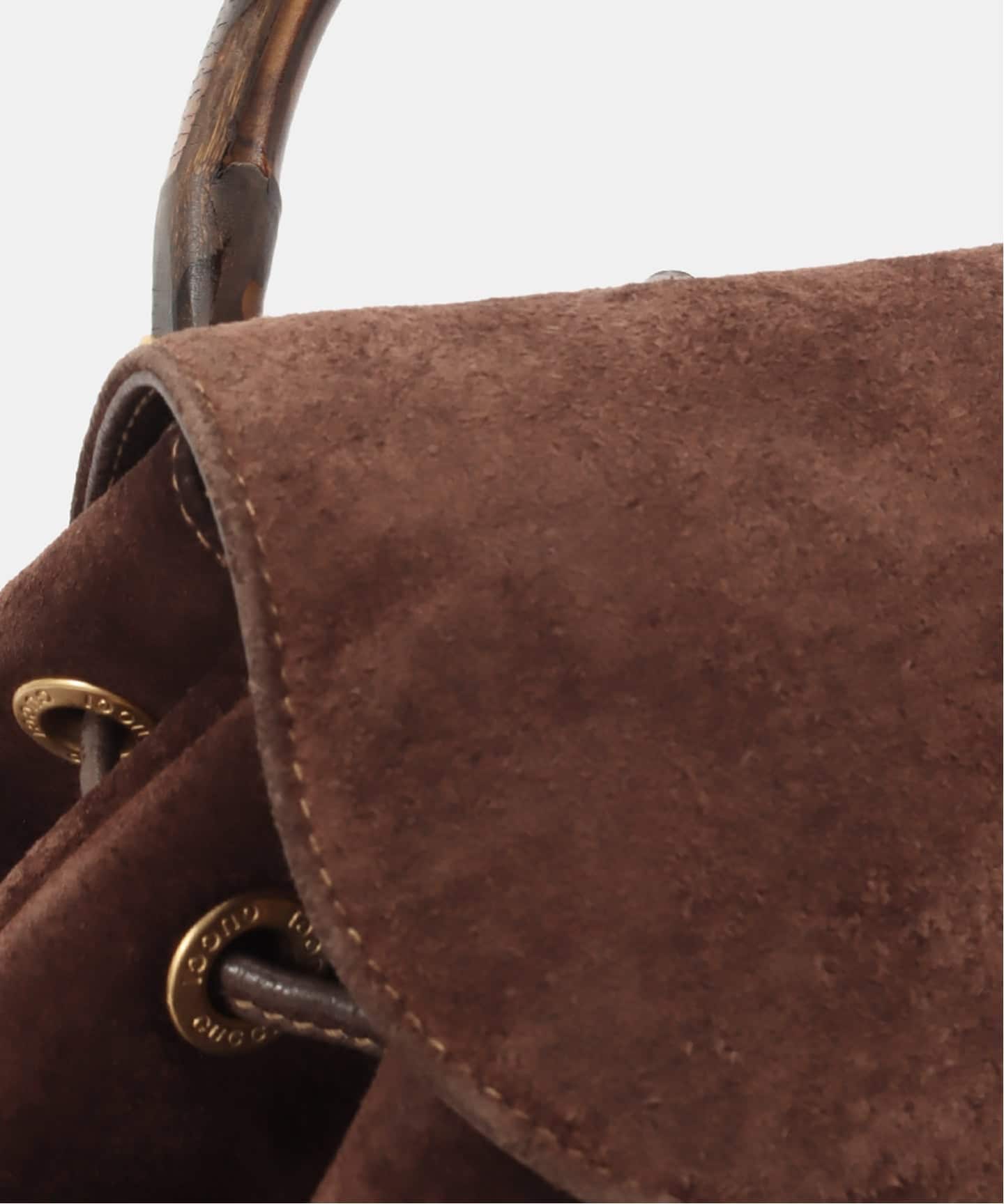 VINTAGE GUCCI/グッチ】Bamboo backpack suede（バックパック