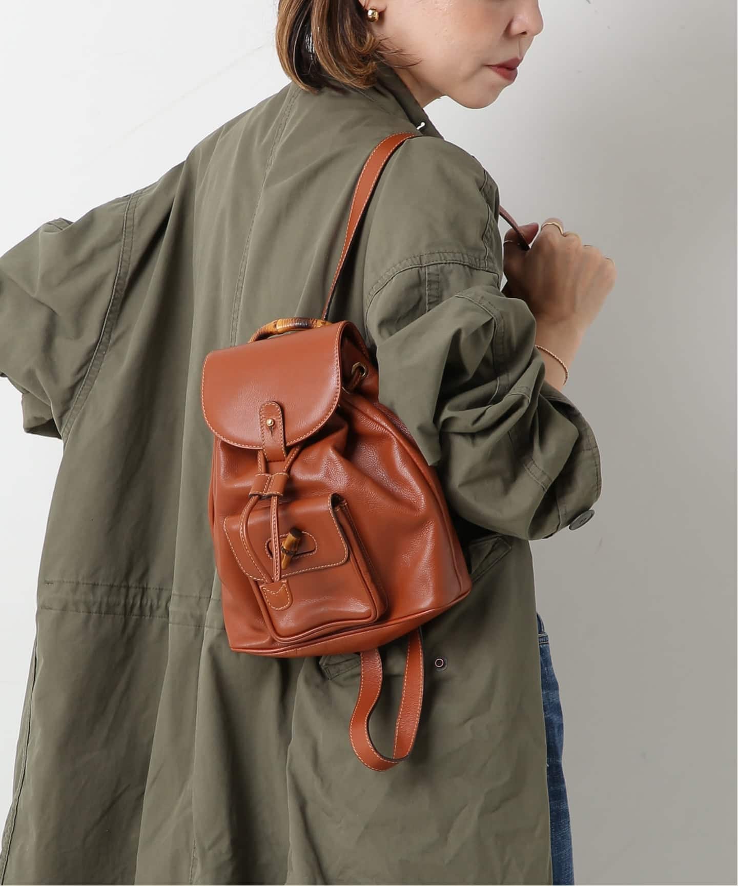 VINTAGE GUCCI/グッチ】Bamboo backpack mini（バックパック／リュック