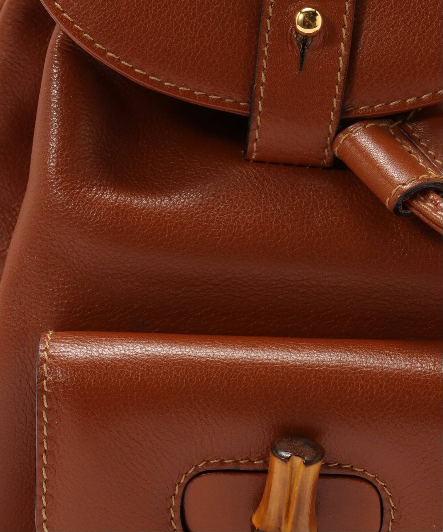 VINTAGE GUCCI/グッチ】Bamboo backpack mini（バックパック／リュック