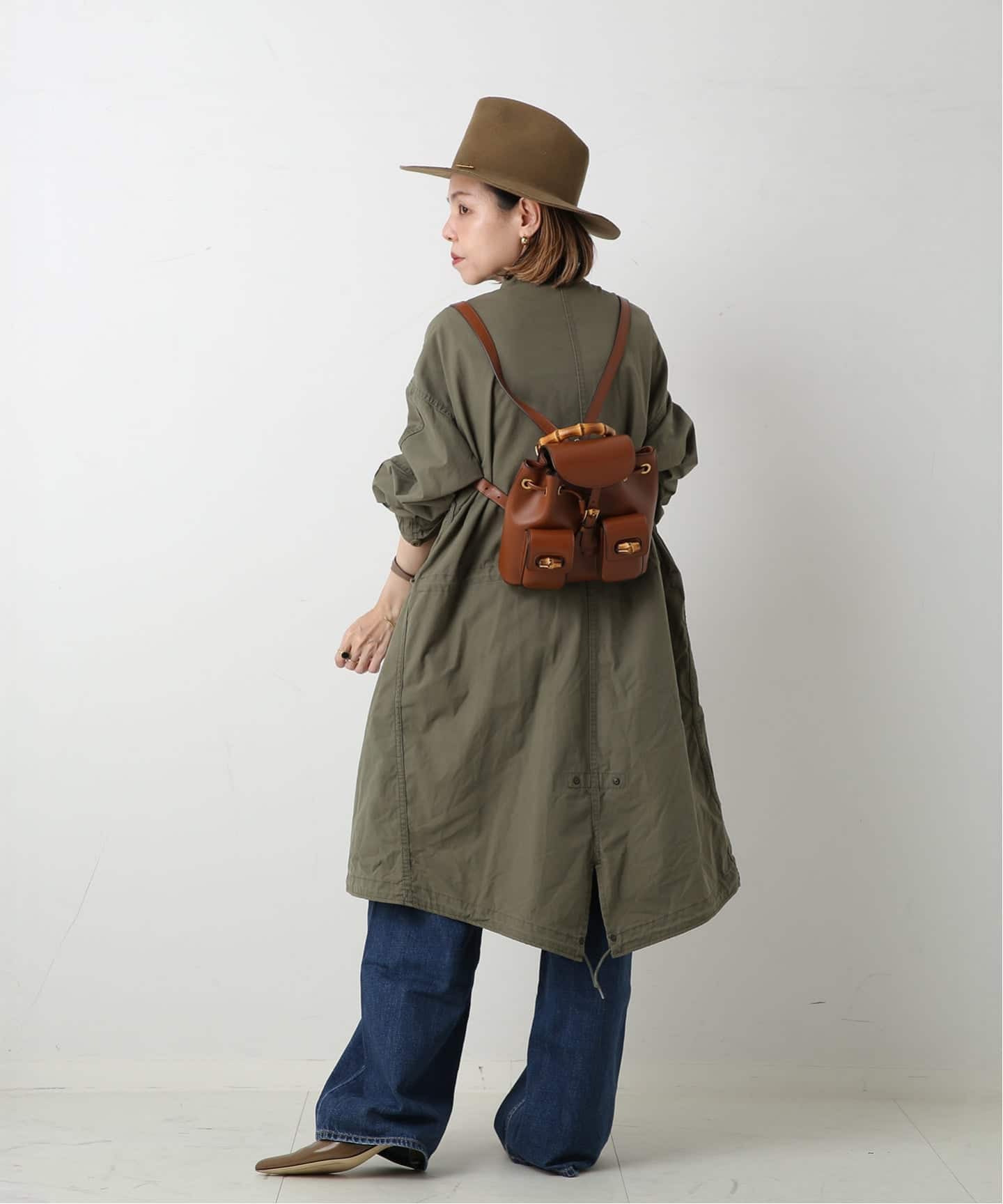 VINTAGE GUCCI/グッチ】Bamboo backpack（バックパック／リュック