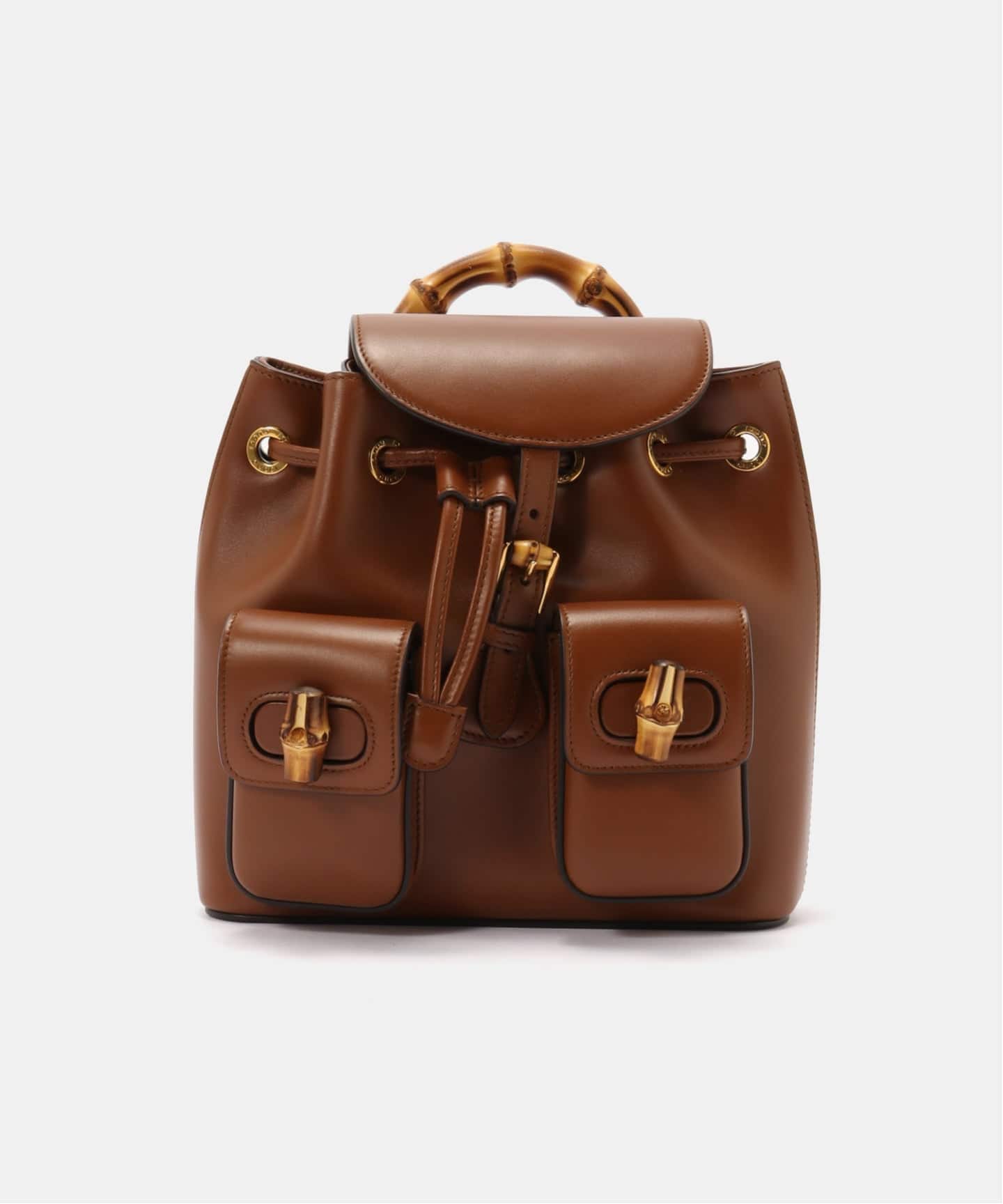 GUCCI バンブー リュック バックパック ブラウン VINTAGE GUCCI/グッチ】Bamboo backpack（バックパック／リュック