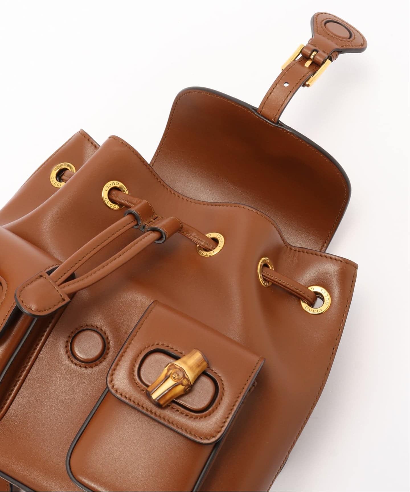 VINTAGE GUCCI/グッチ】Bamboo backpack（バックパック／リュック