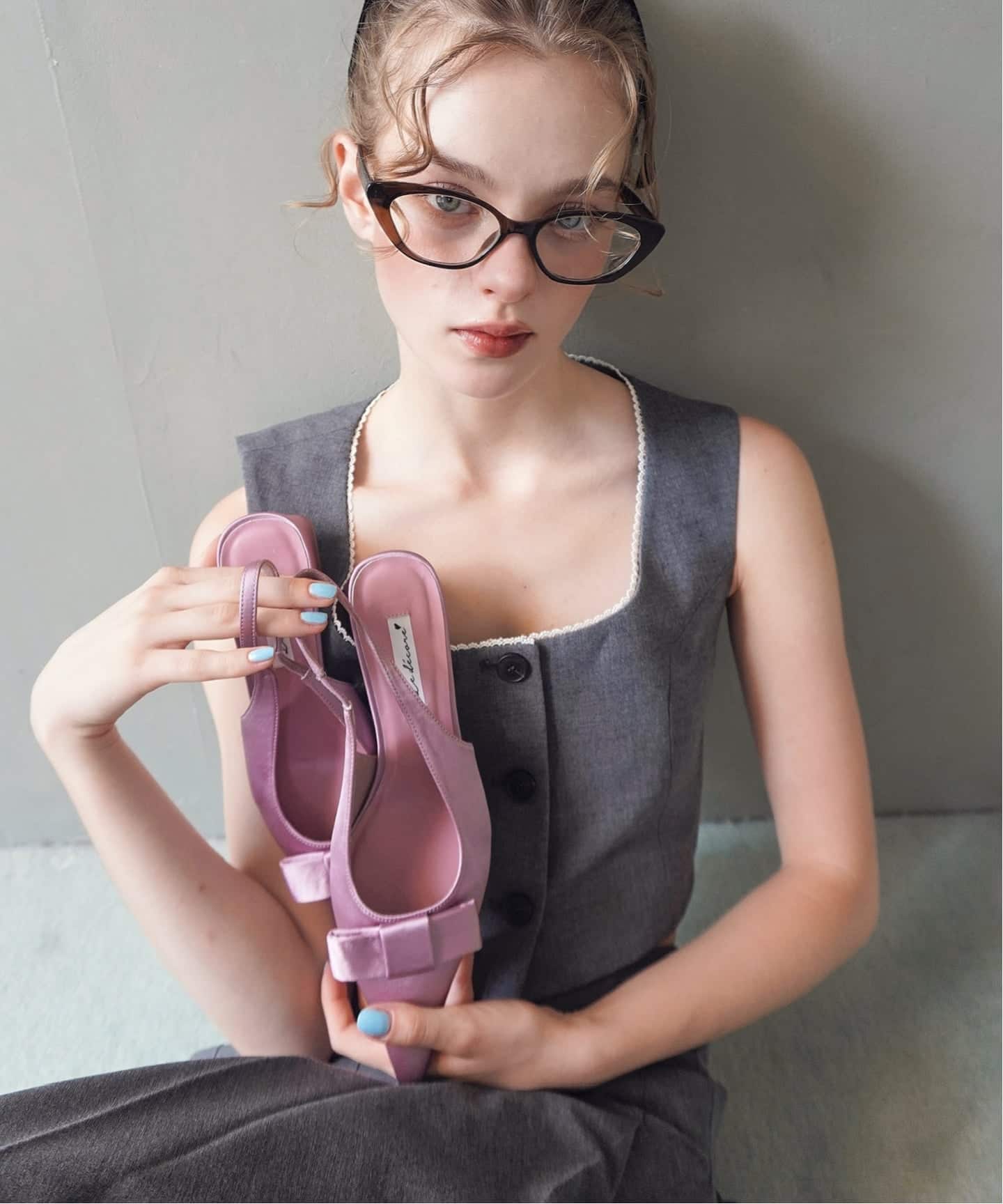 WEB+一部店舗限定》Le decore / ル デコレclassic ribbon パンプス