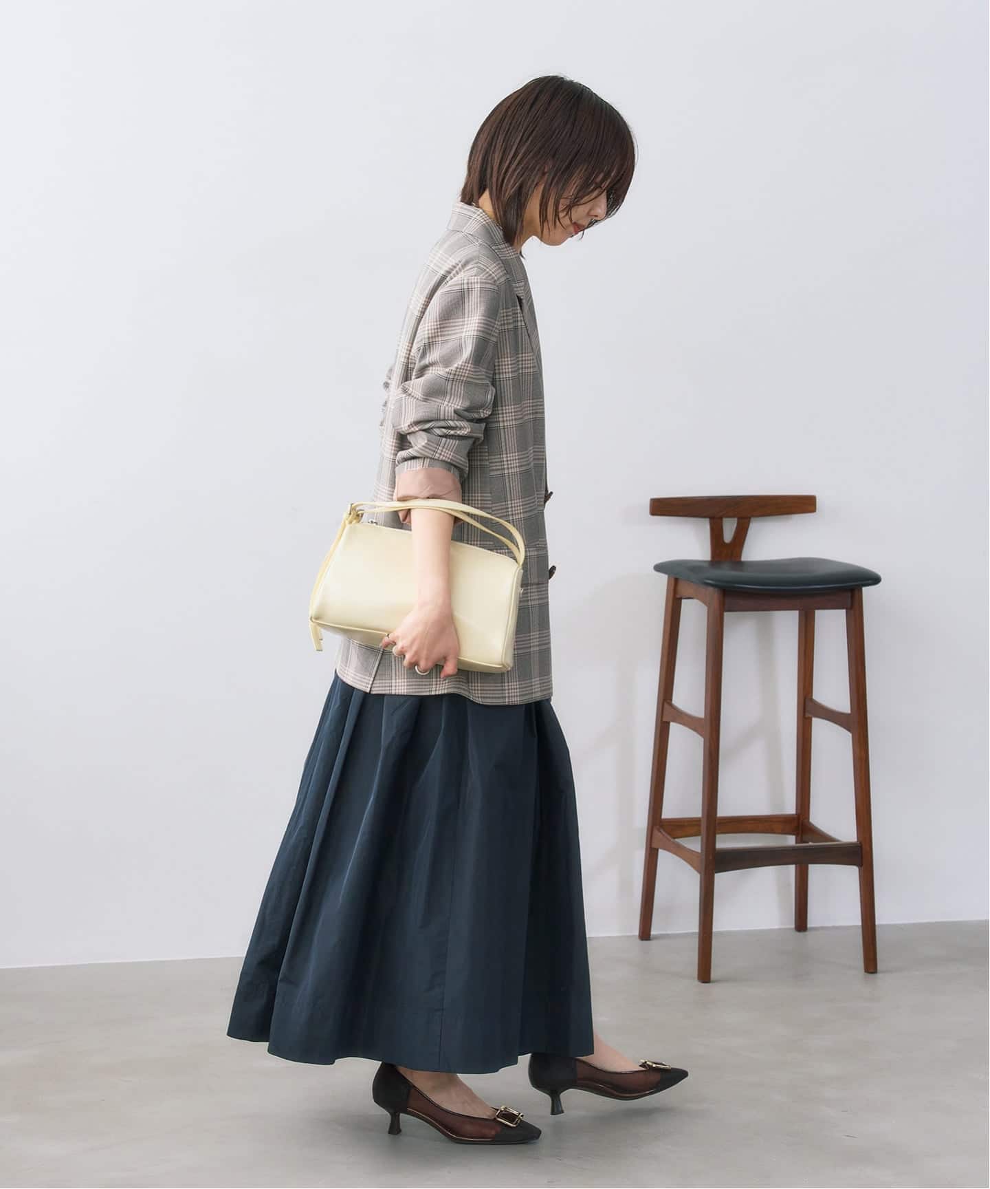 5cmスクエアチュールバックルパンプス（パンプス）｜LE TALON（ル