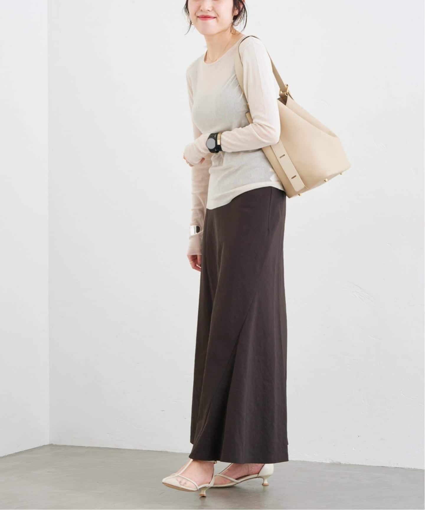 LE TALON 3.5cmTストラップシアーパンプスブラウン サンダル 追加予約》3.5cmTストラップシアーパンプス（パンプス）｜LE TALON（ル