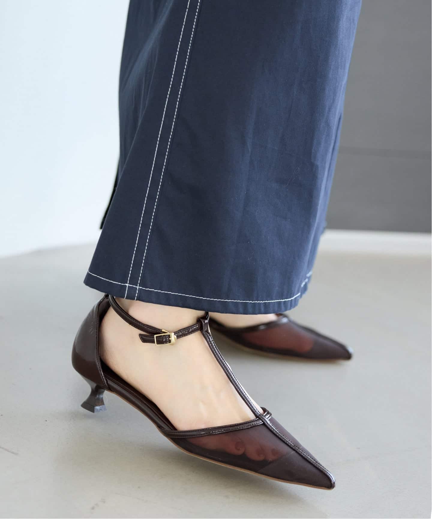 追加予約》3.5cmTストラップシアーパンプス（パンプス）｜LE TALON（ル