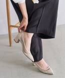 《追加》4.5cmポインテッドネットパンプス