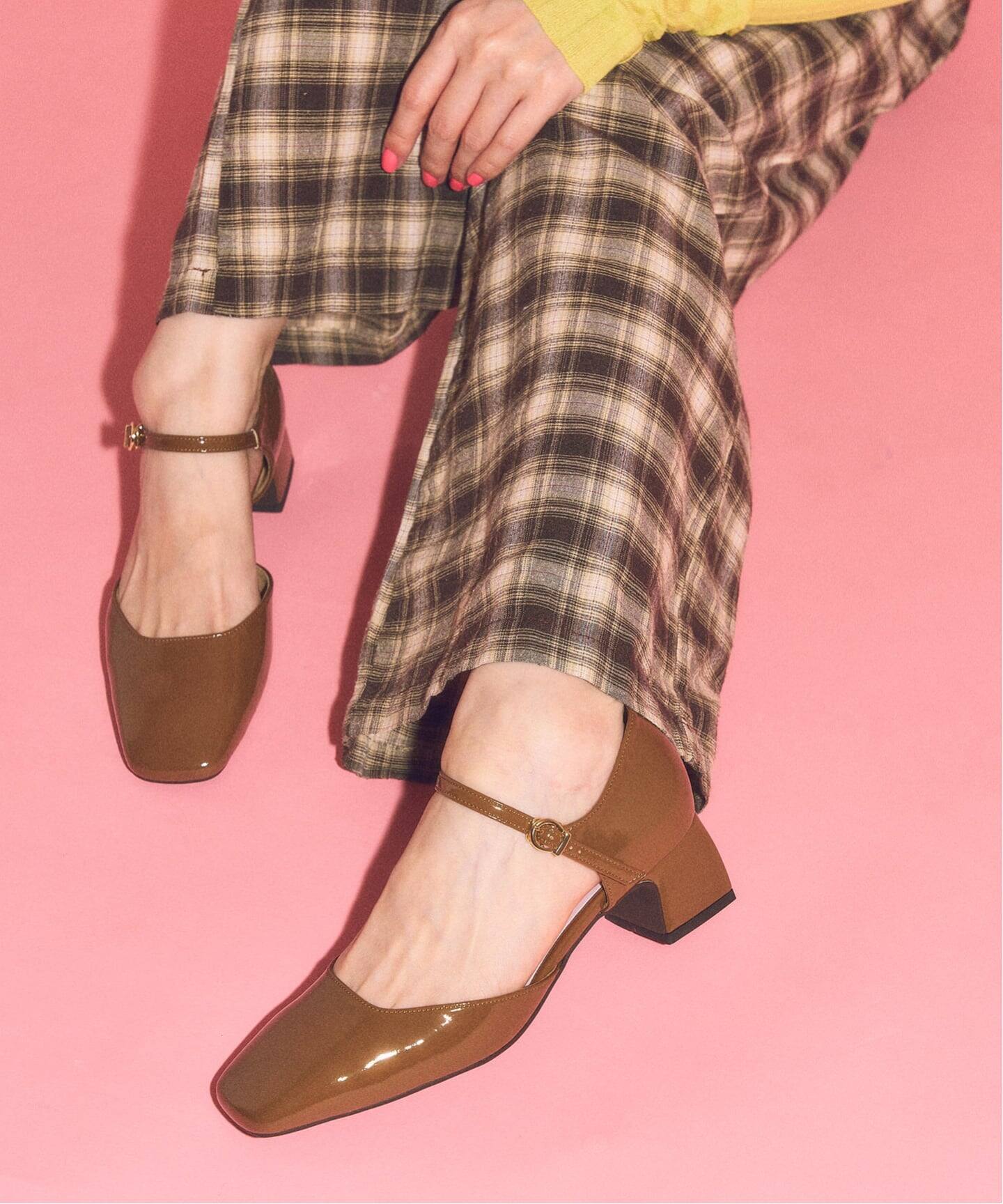 LE TALON×HAPPY MANIA4.5cmスクエアセパレートパンプス（パンプス