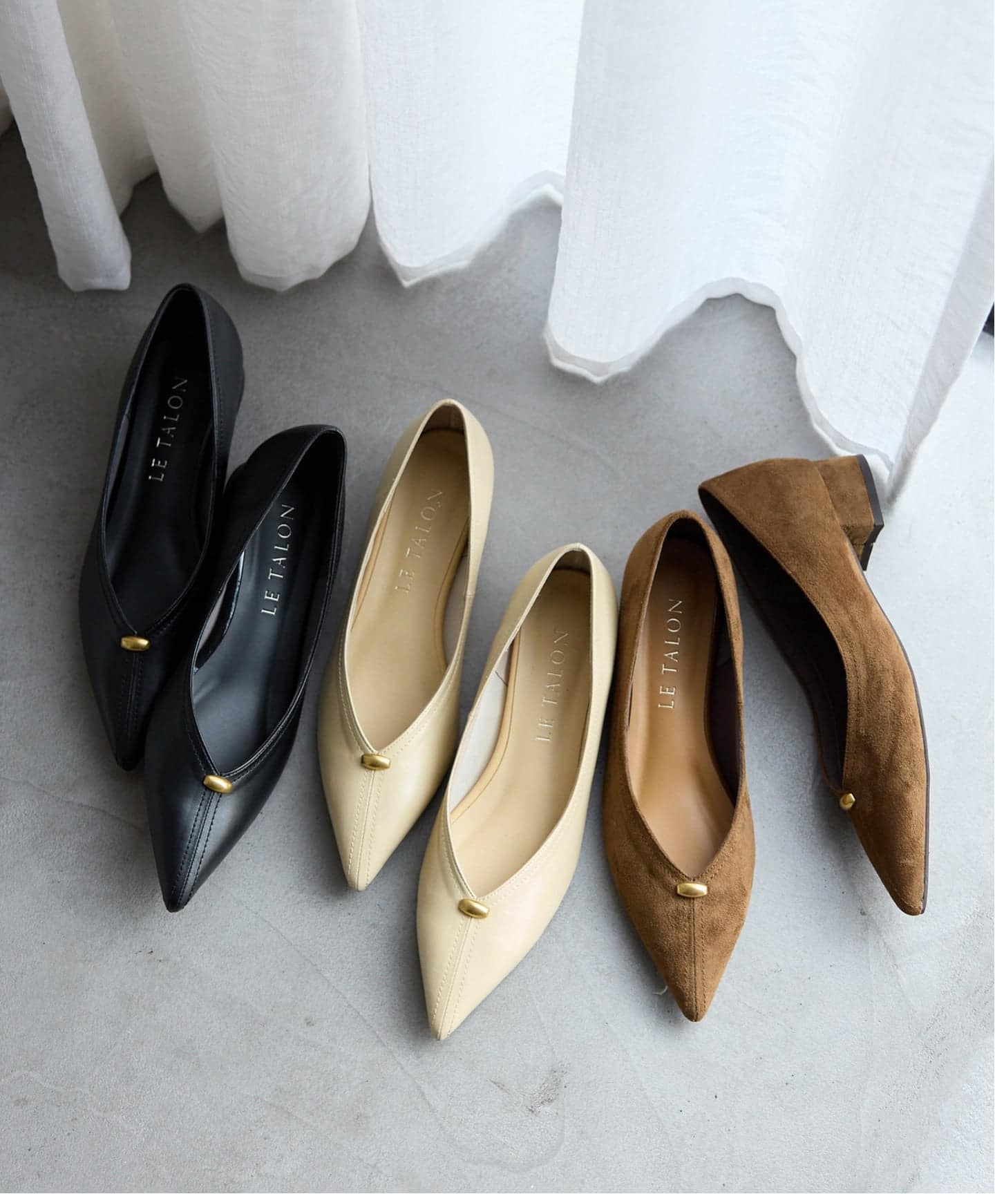 追加》3cmVカットメタルパンプス（パンプス）｜LE TALON（ル タロン