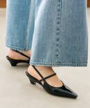 《予約》4cmフレンチスクエアスリングバック