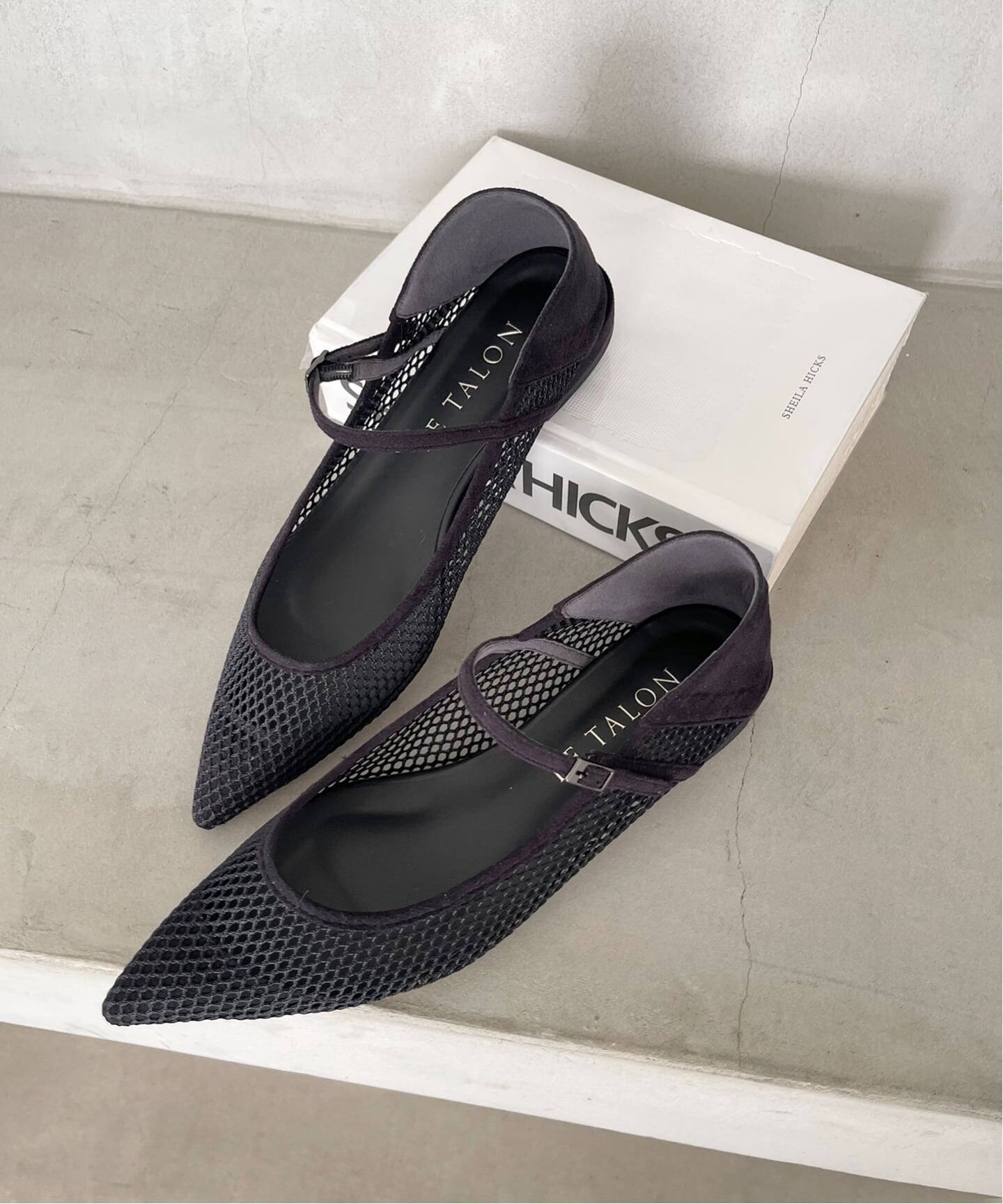 追加予約2》ポインテッドネットワンストラップフラット（フラット