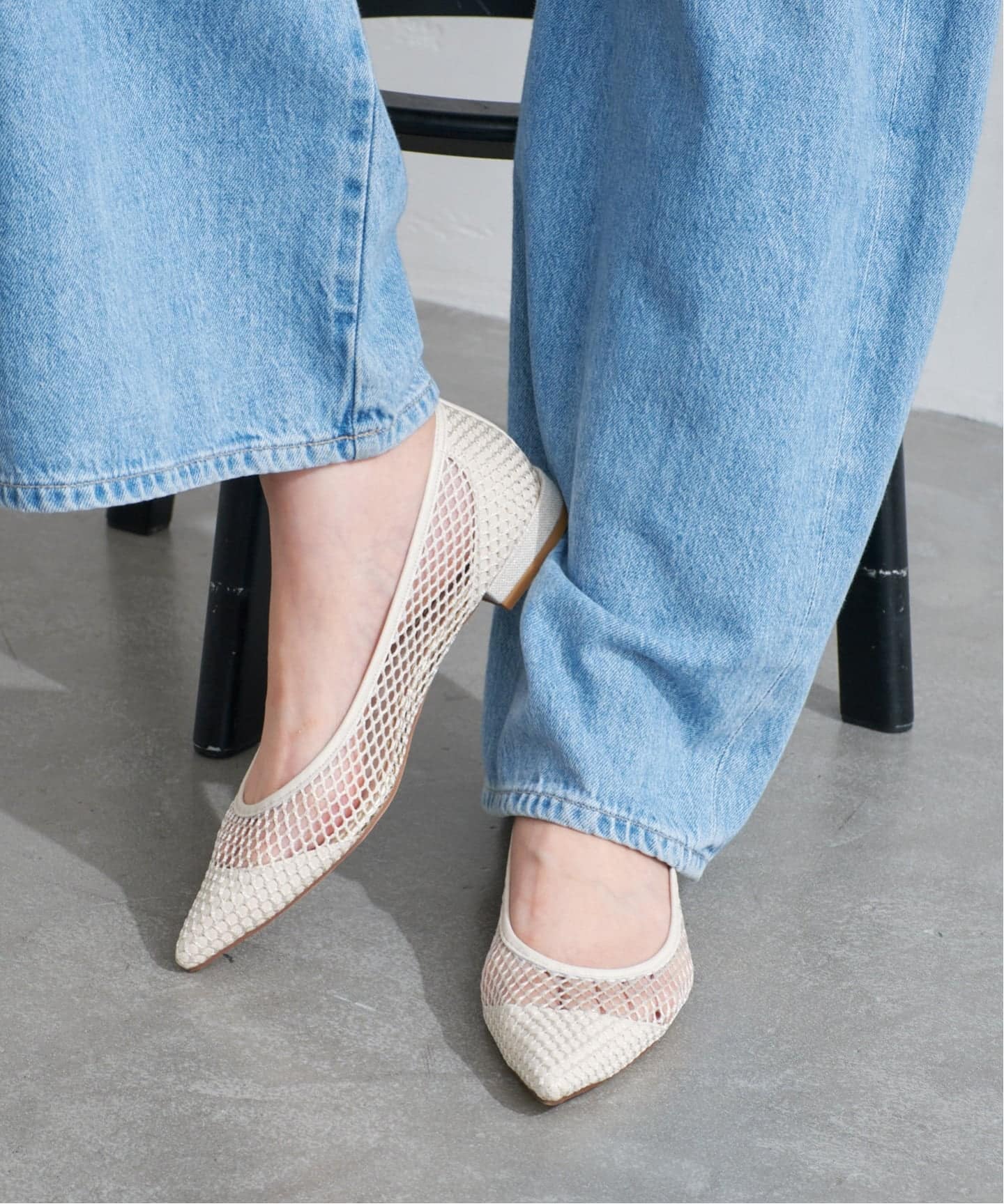 ルタロン　ポインテッド　ネット　フラット 追加予約》ポインテッドネットフラット（フラットシューズ）｜LE TALON