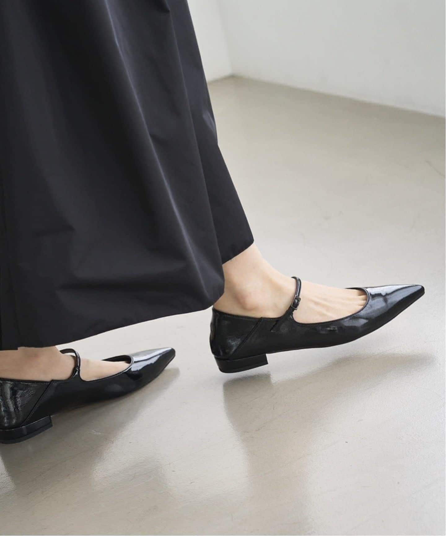 追加予約》ポインテッドワンストラップフラット（フラットシューズ