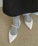 《追加予約》ポインテッドワンストラップフラット