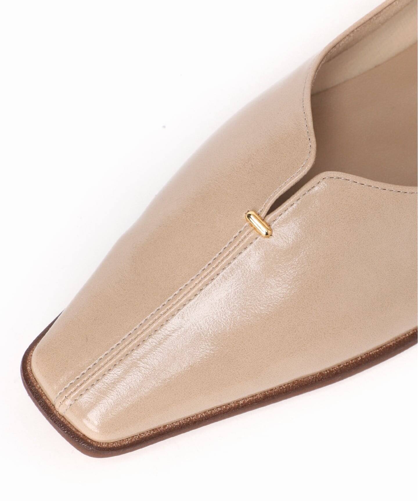 追加》2.5cmスクエアスリットソフトフラット（フラットシューズ）｜LE