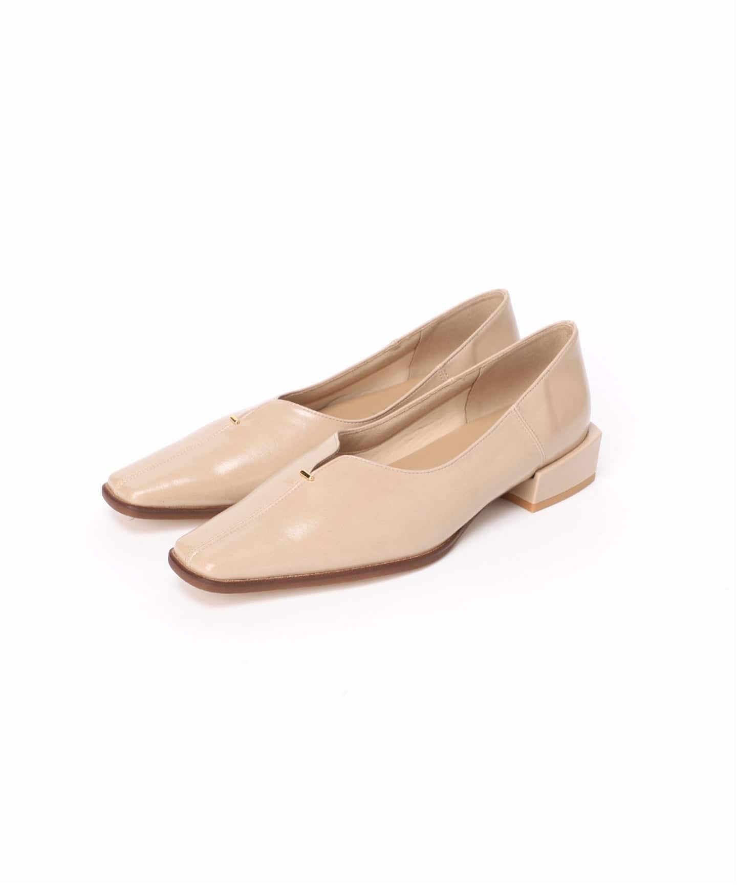 追加》2.5cmスクエアスリットソフトフラット（フラットシューズ）｜LE