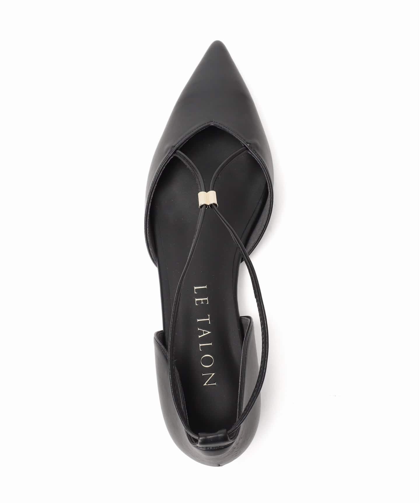 予約》ポインテッドメタルクロスストラップフラット（フラットシューズ