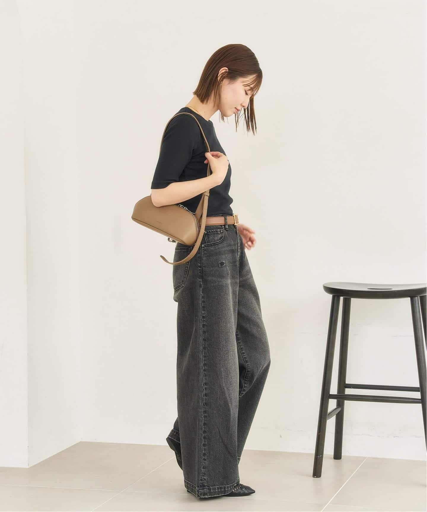 追加》ポインテッドサシメッシュフラット（フラットシューズ）｜LE