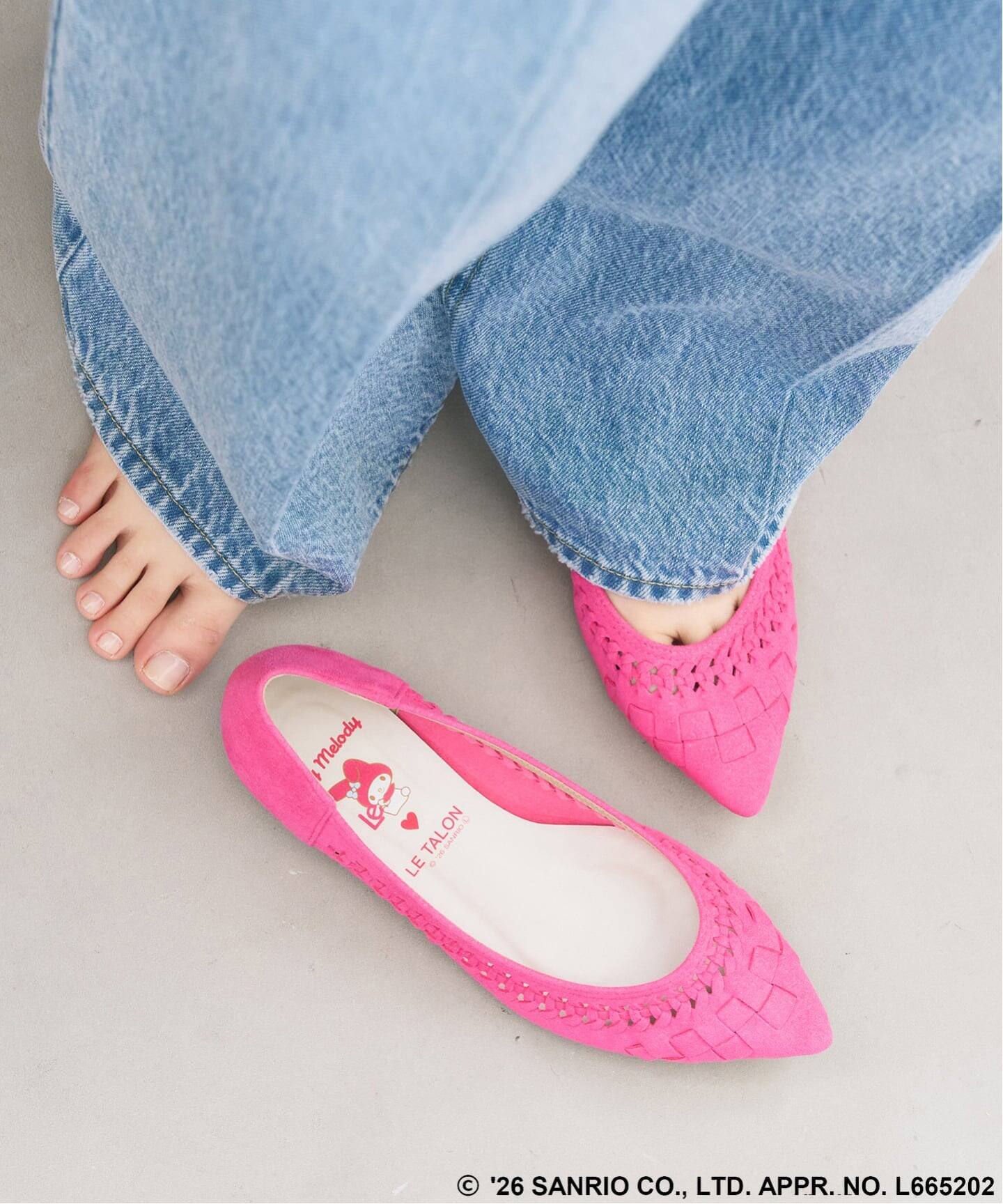 Sanrio characters×LE TALON ポインテッドサシメッシュフラット