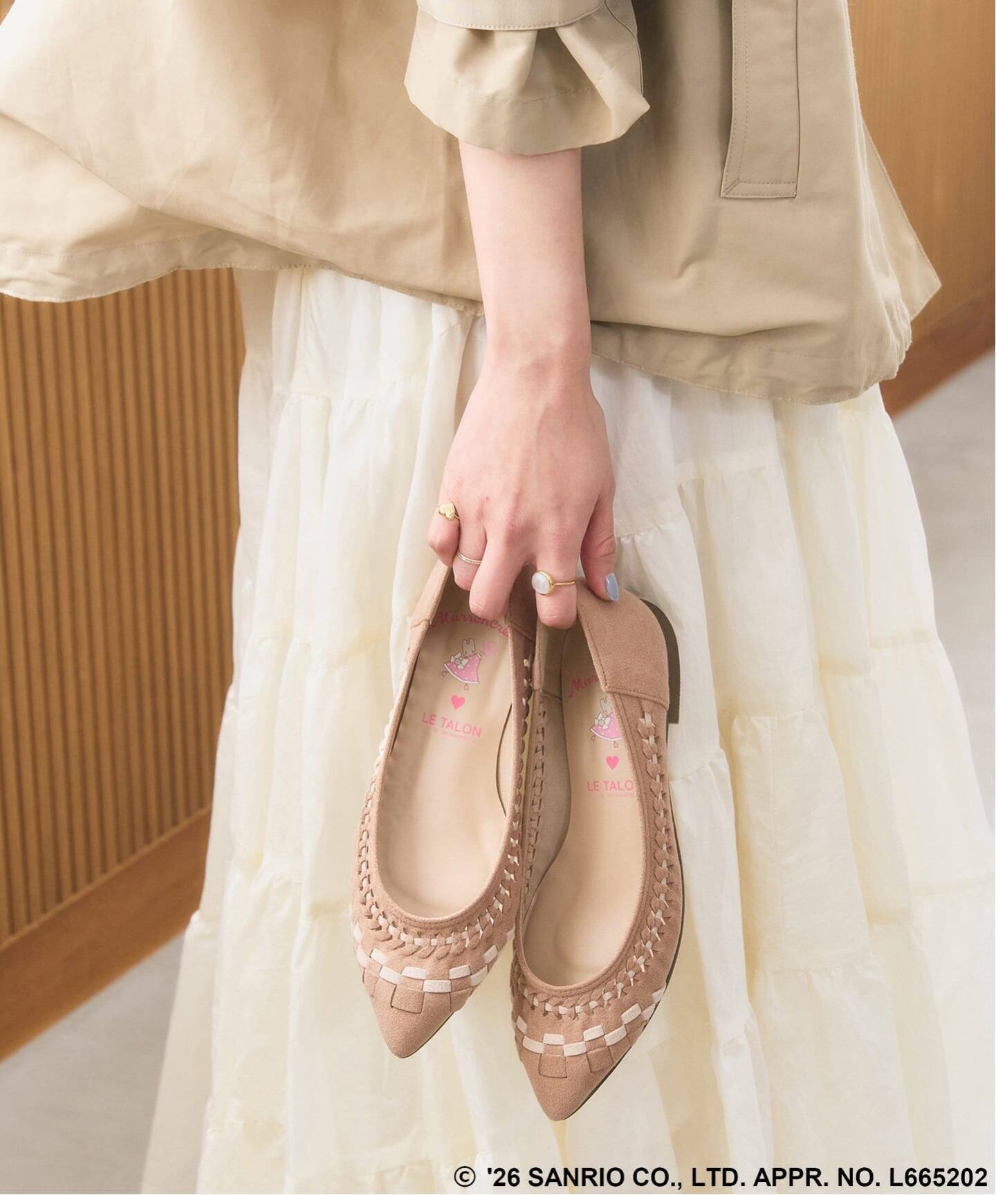 Sanrio characters×LE TALON ポインテッドサシメッシュフラット