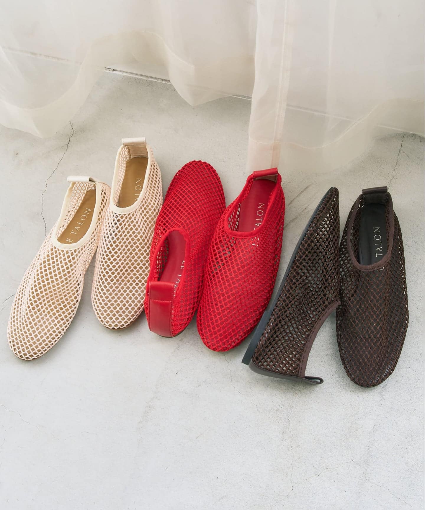 予約》ハイバンプネットフラット（フラットシューズ）｜LE TALON（ル