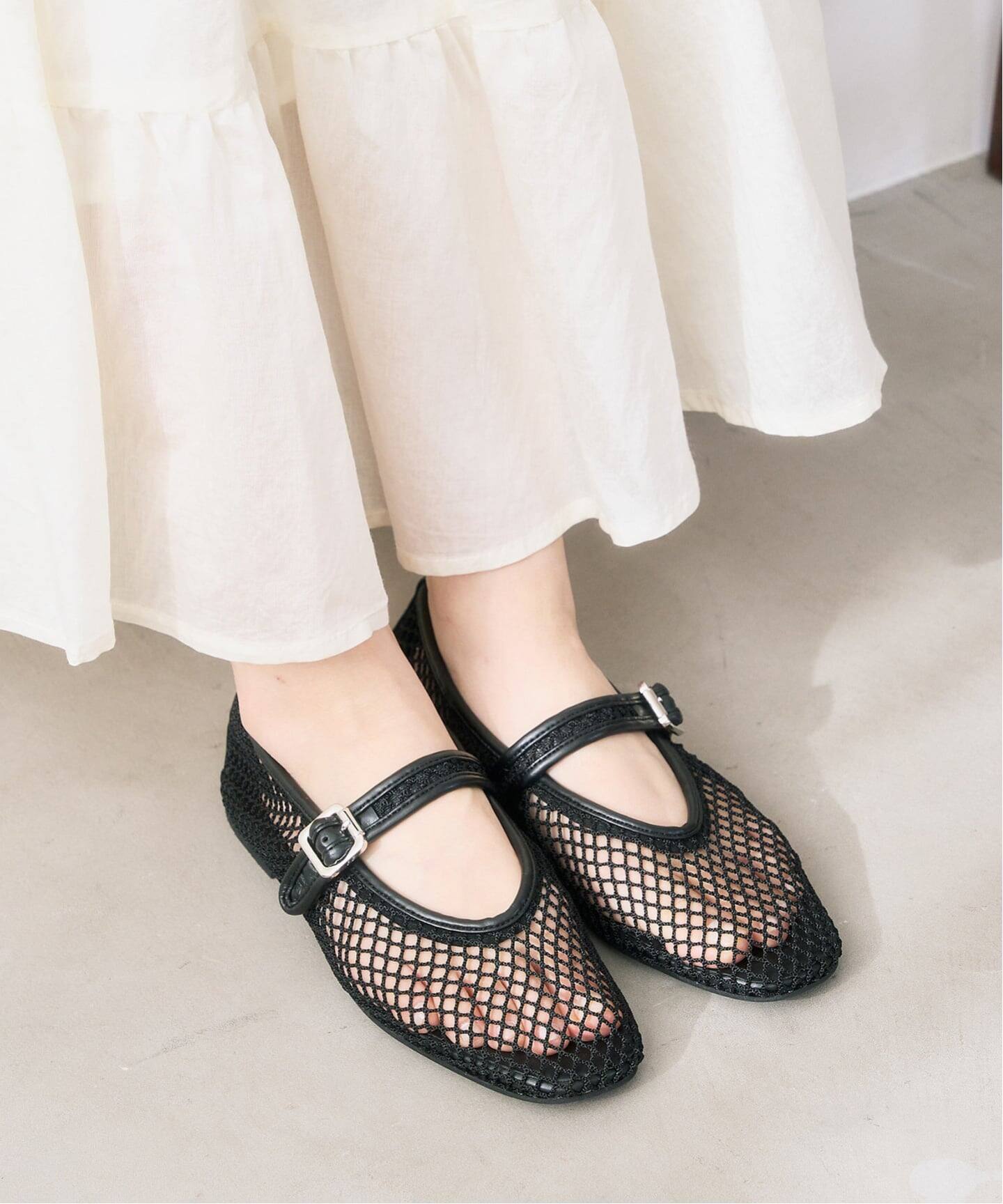 ✨美品✨ LE TALON ルタロン フラットシューズ メリージェーン エナメル 予約》ネットメリージェーン（フラットシューズ）｜LE TALON（ル