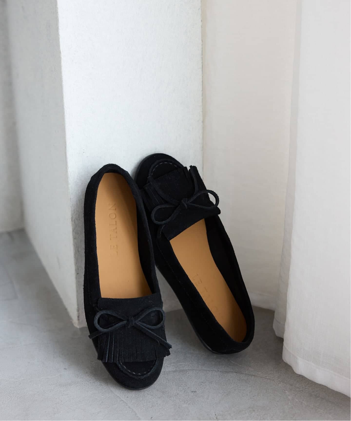 レザーモールドキルトモカシン（フラットシューズ）｜LE TALON（ル