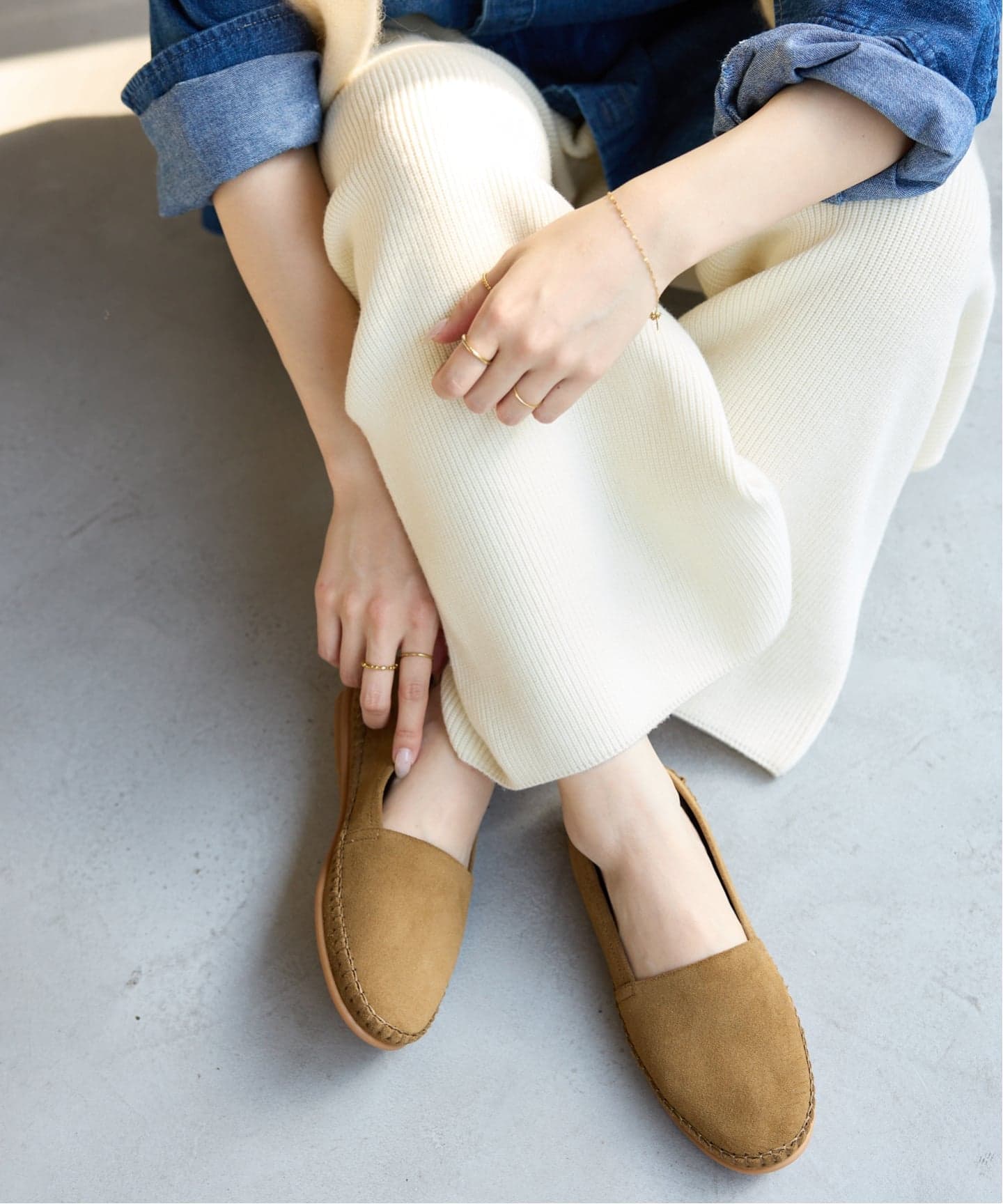 レザーモールドスリッポン（フラットシューズ）｜LE TALON（ル タロン