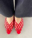 《予約》フレンチスクエアカットワークミュール