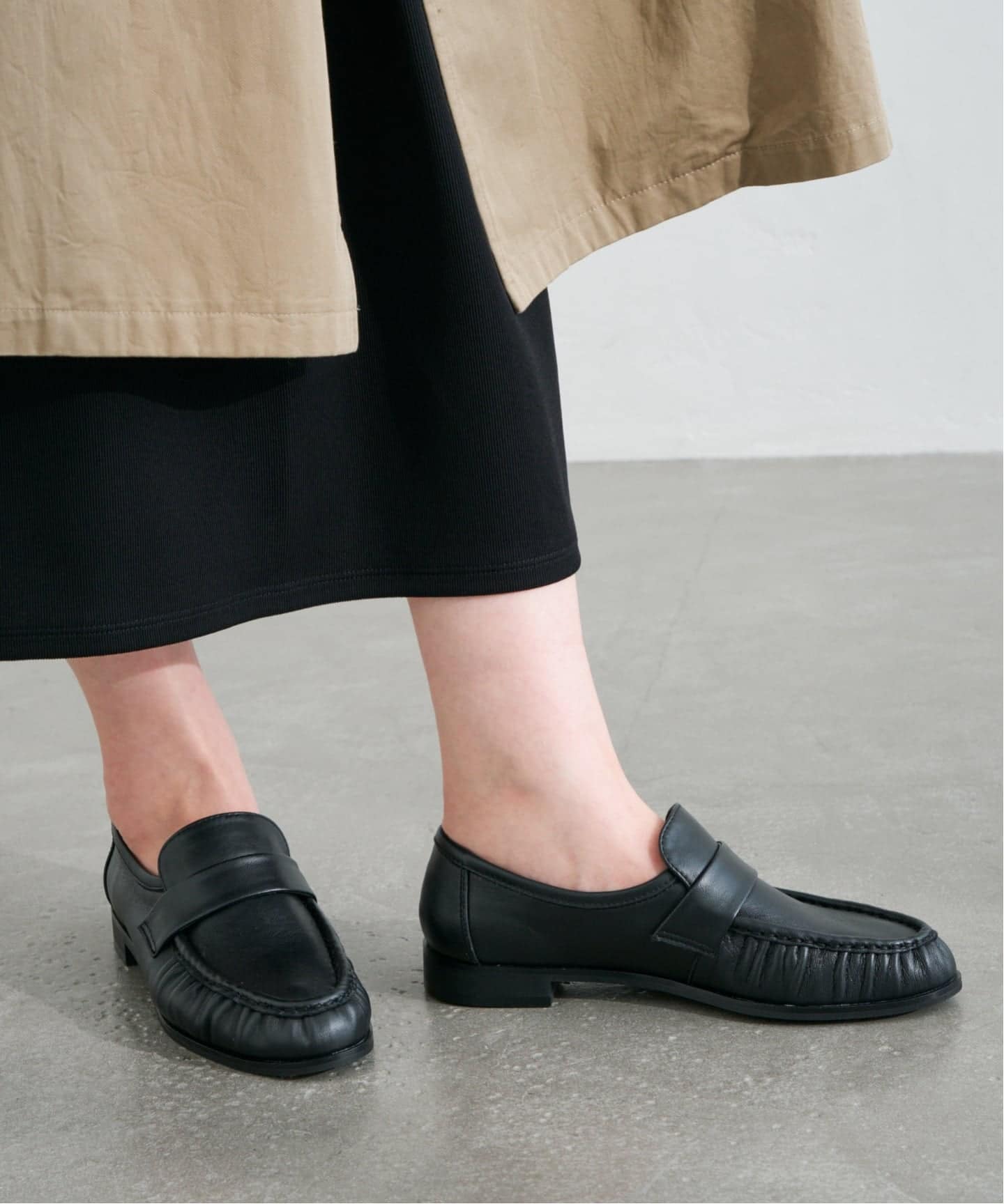 レザーギャザーローファー（ローファー）｜LE TALON（ル タロン）の