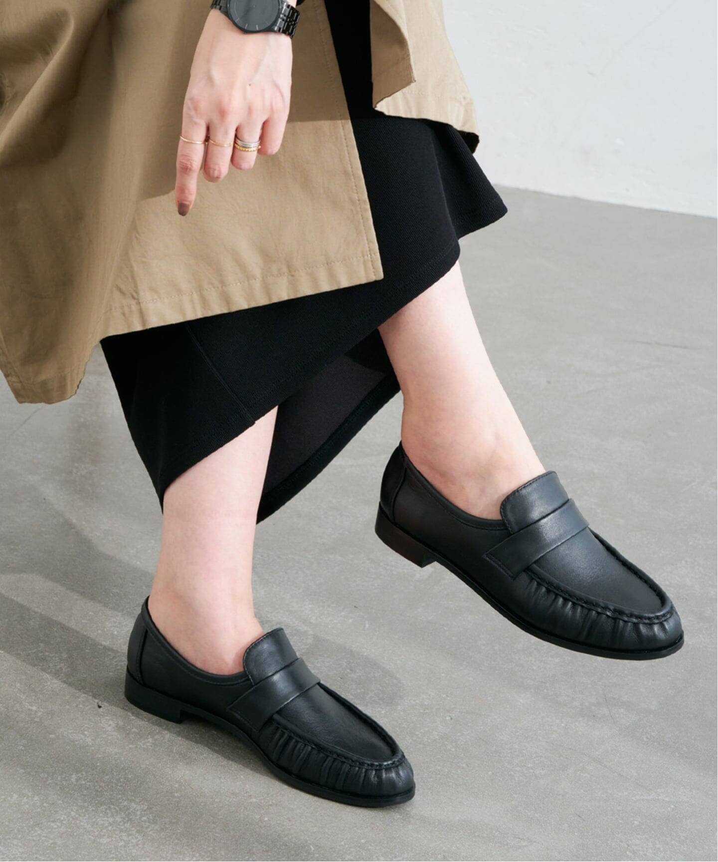 レザーギャザーローファー（ローファー）｜LE TALON（ル タロン）の