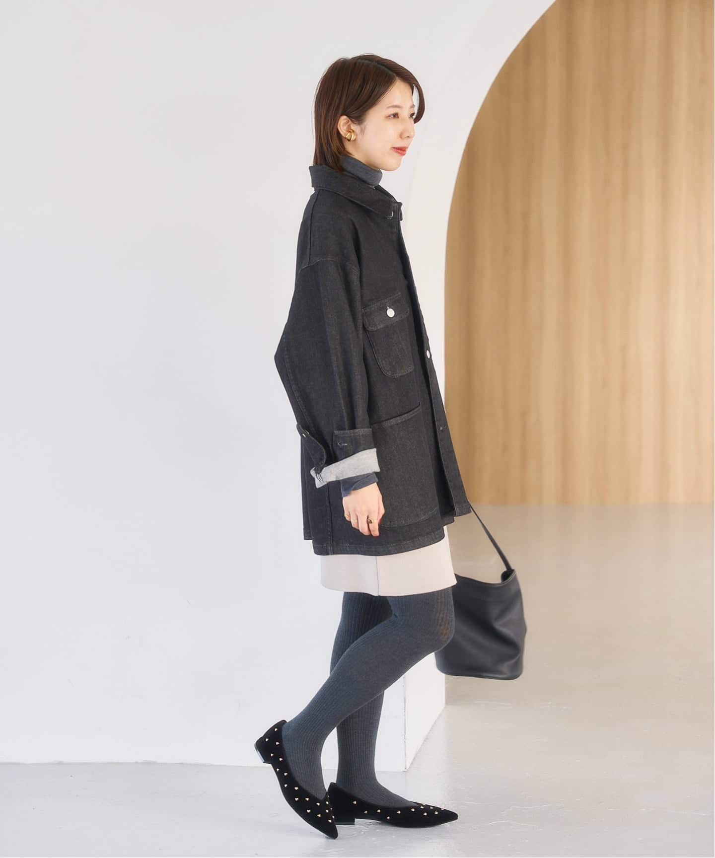 ポインテッドハートスタッズフラット（フラットシューズ）｜LE TALON