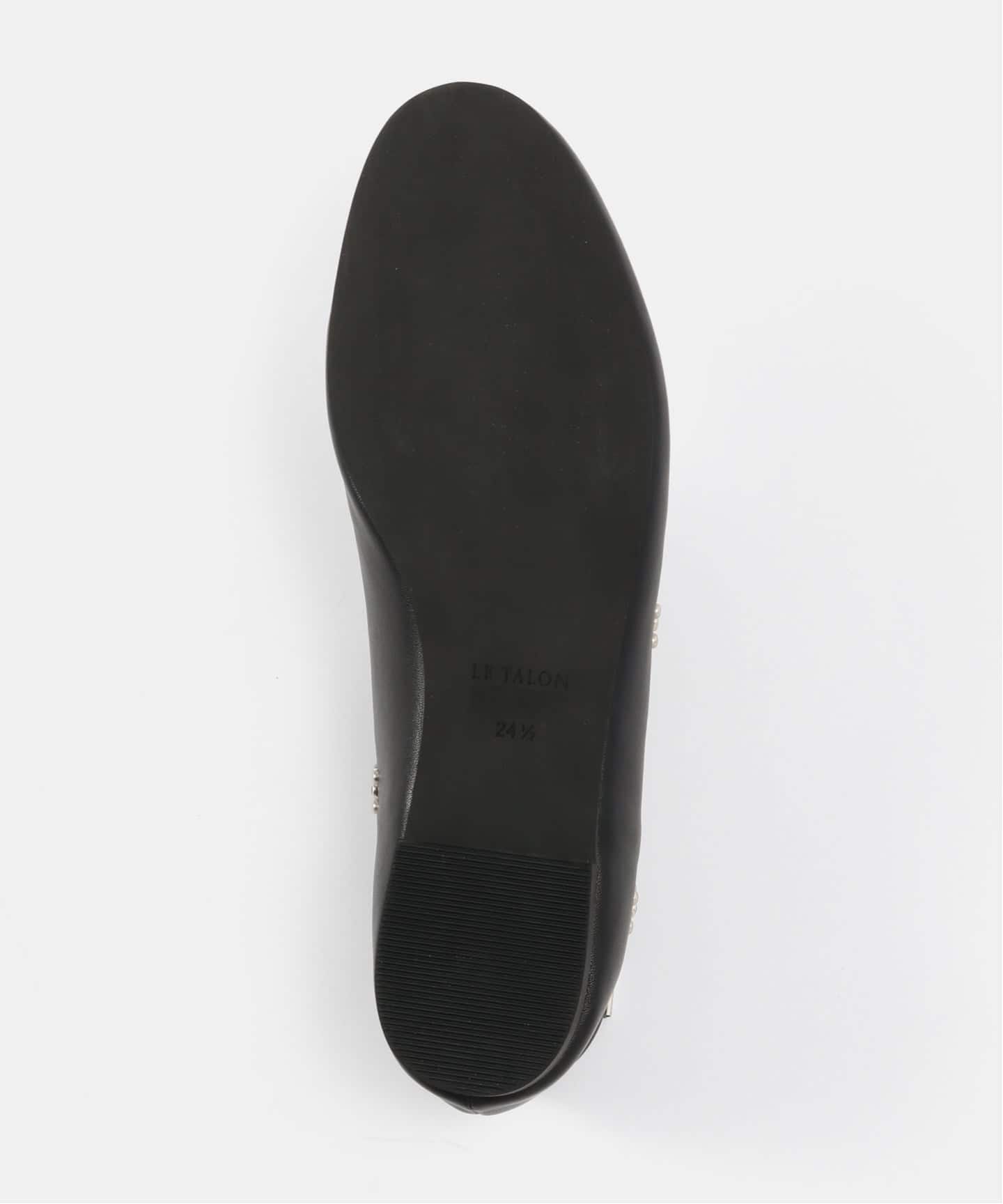 ディープカットスタッズフラットシューズ（フラットシューズ）｜LE