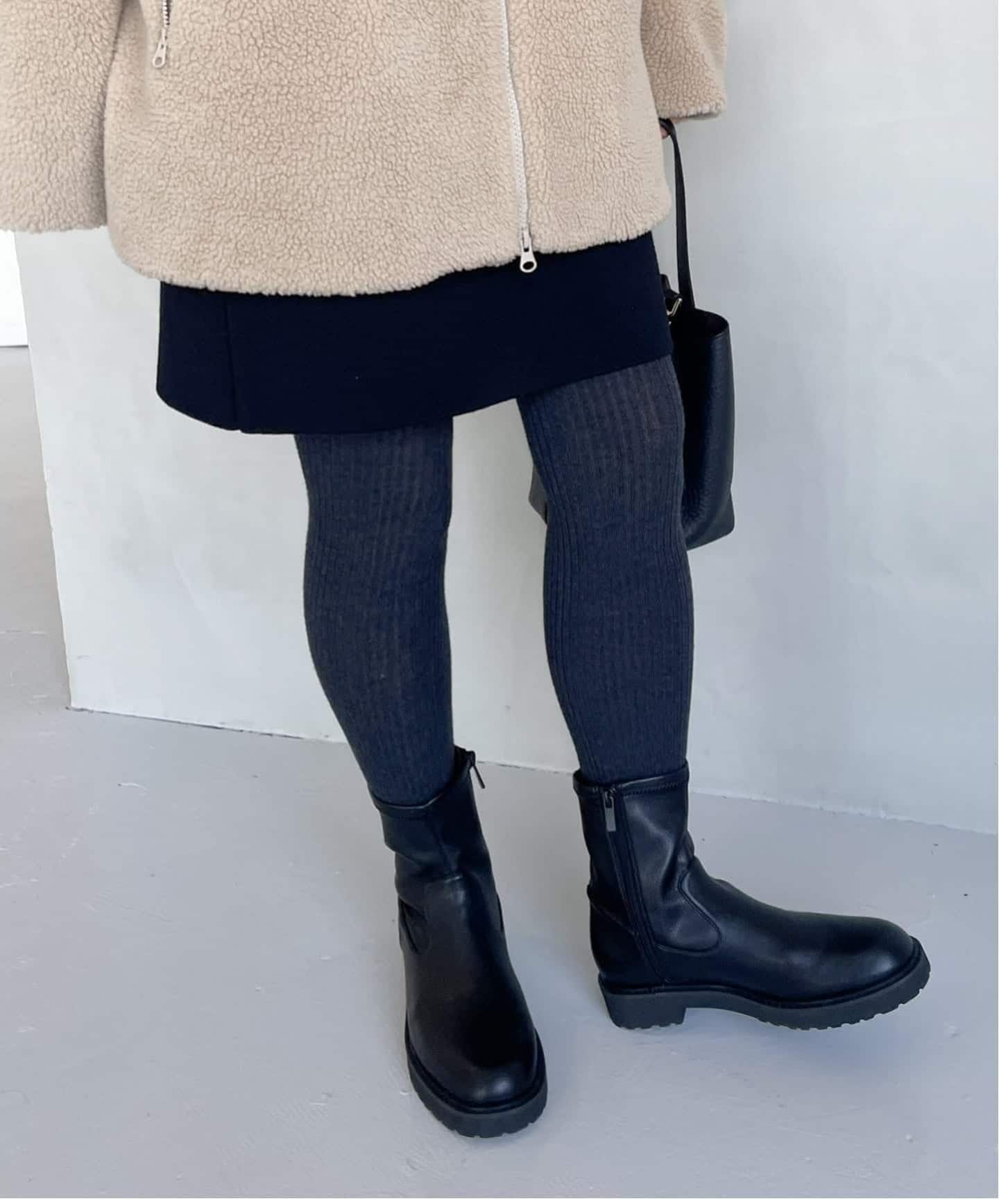 追加予約5》3.5cmトラックソールフィットショートブーツ（ブーティ