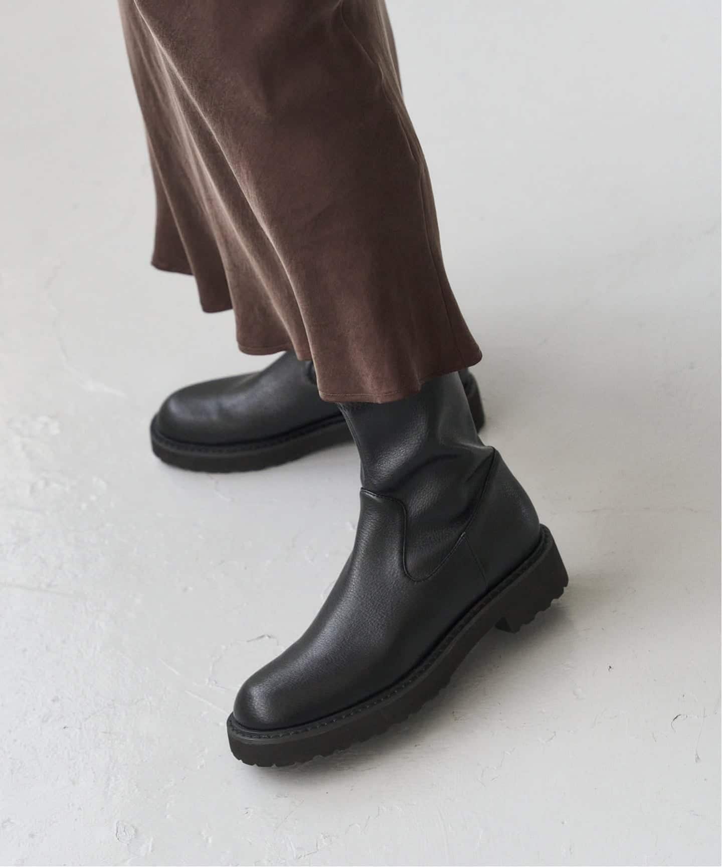 追加6》3.5cmトラックソールフィットショートブーツ（ブーティ