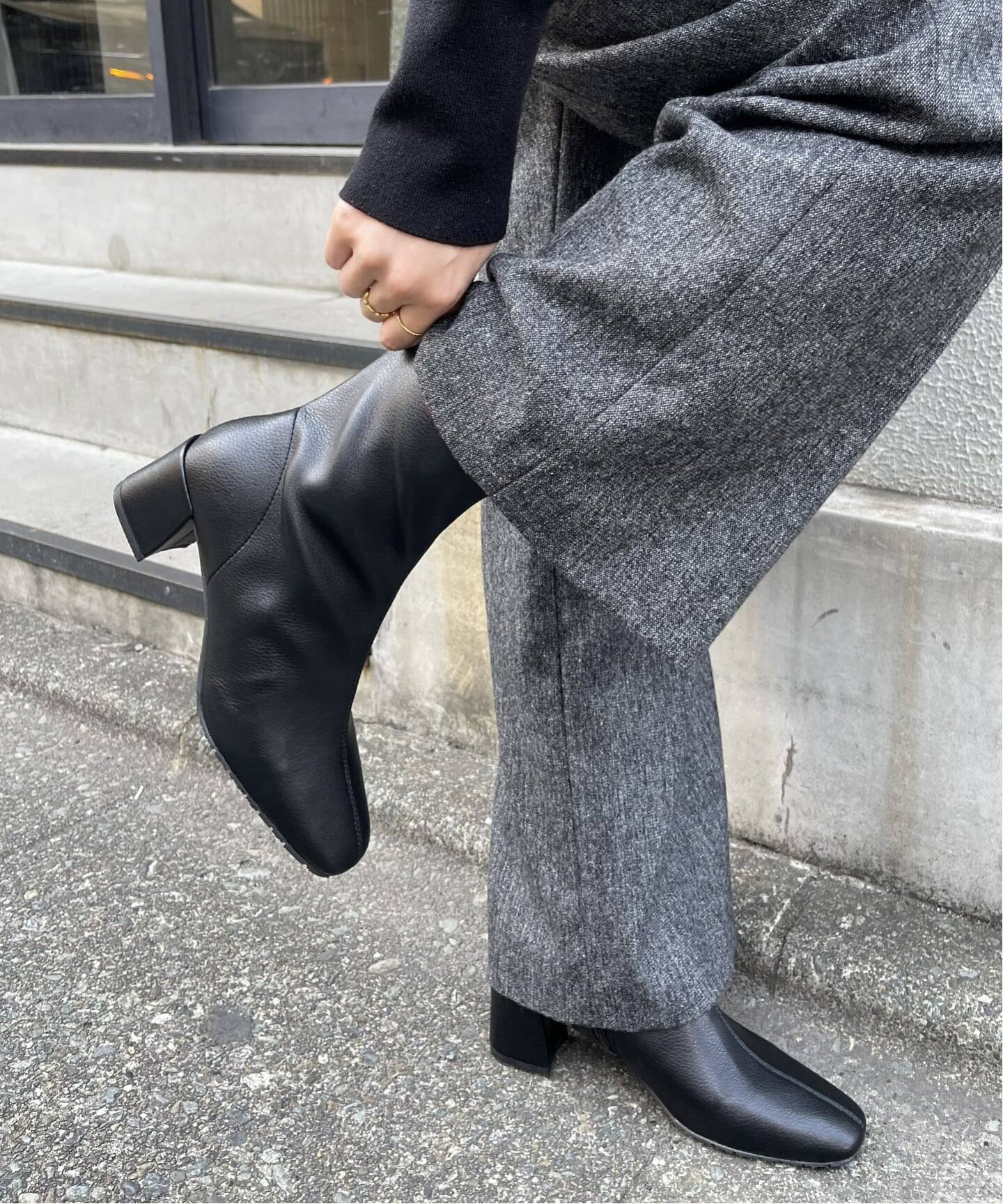 未使用　ルタロン　スクエアフィットショートブーツ　ブラック　M Mサイズ ルタロン スクエアフィットショートブーツ ブラック - メルカリ