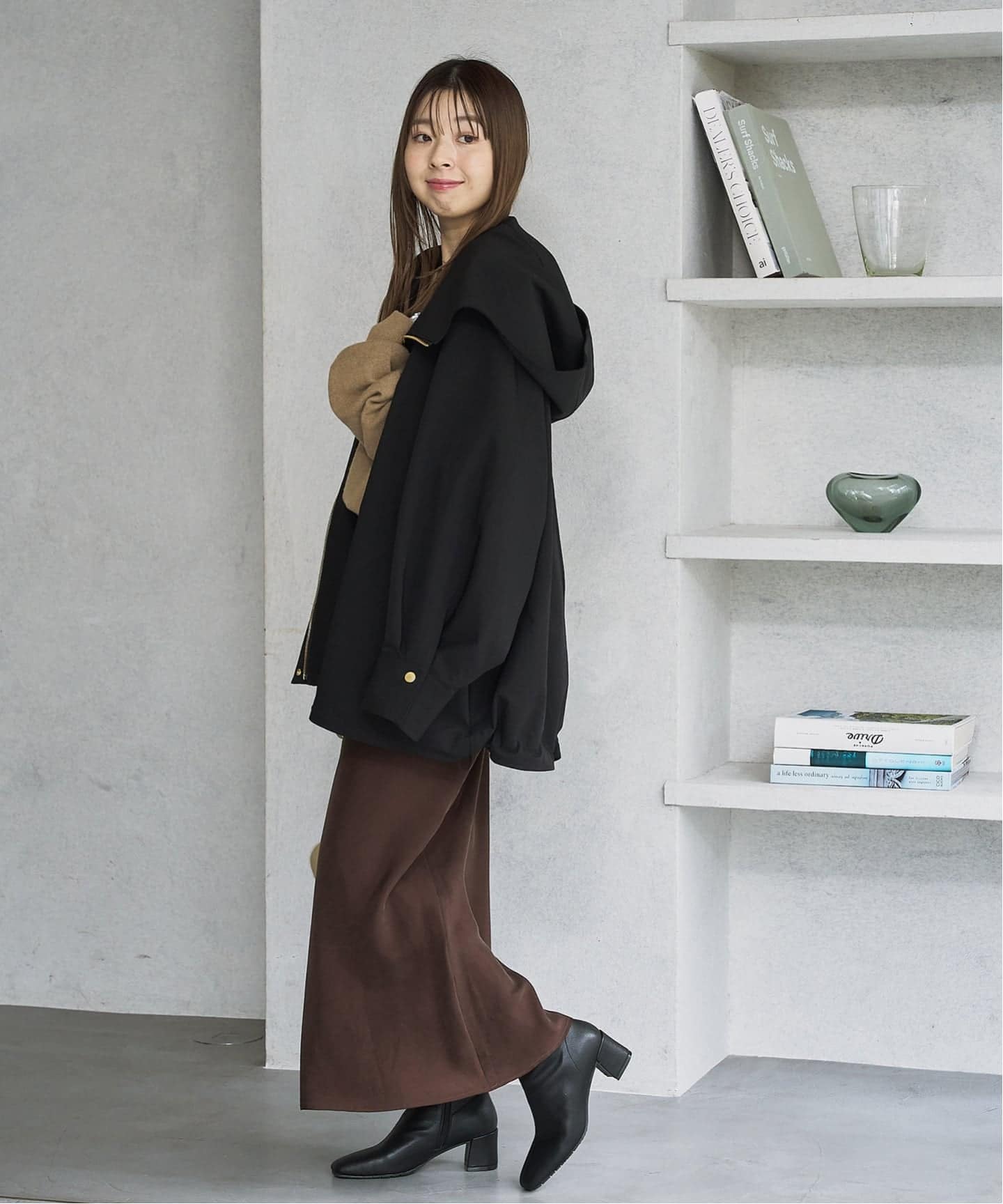 未使用　ルタロン　スクエアフィットショートブーツ　ブラック　M 追加》5cmスクエアフィットショートブーツ（ブーティ・ショートブーツ