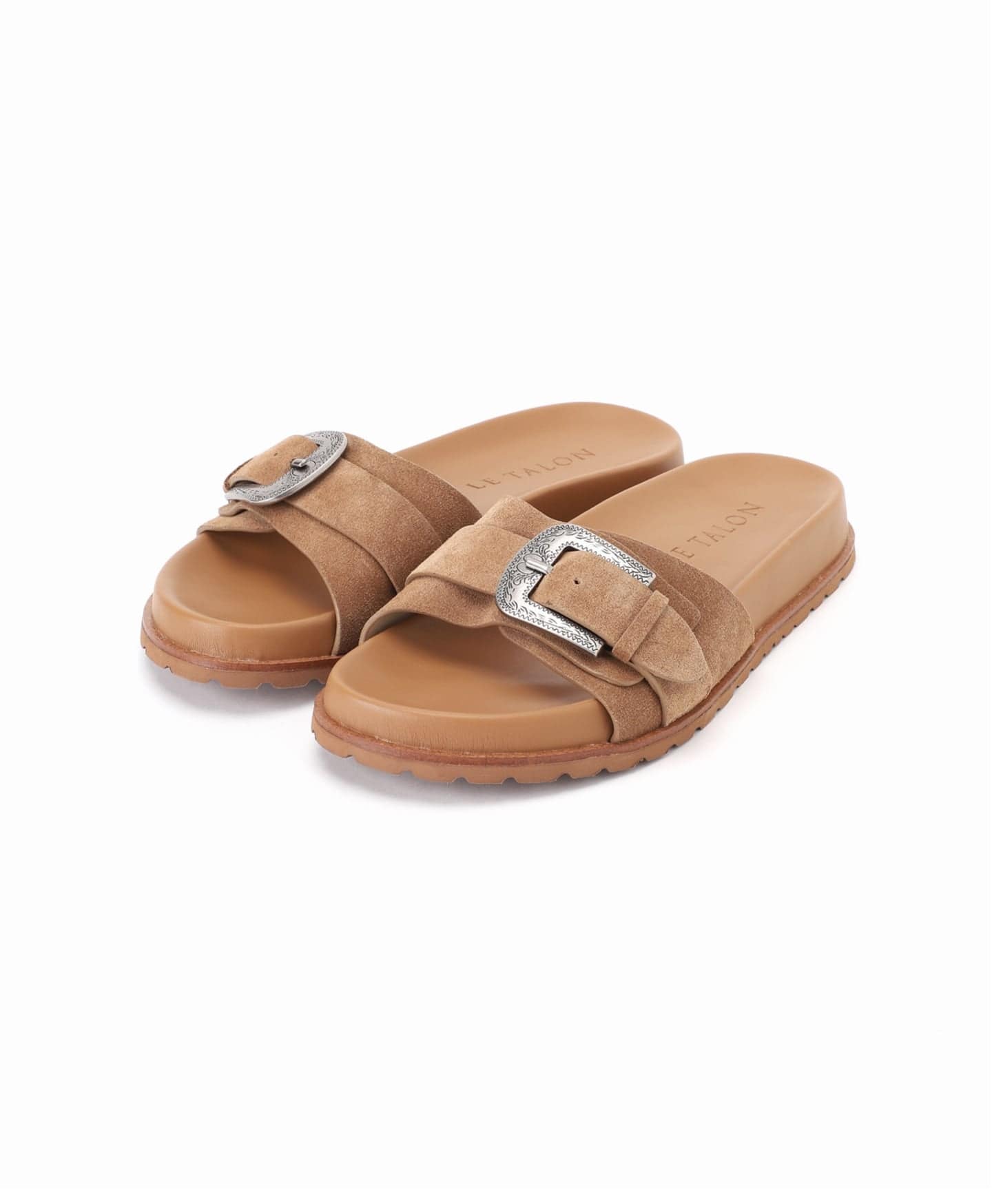 予約》レザーベルトバックルスライダー（サンダル）｜LE TALON（ル