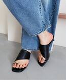 《追加予約》4cmメタルサムリングミュールサンダル