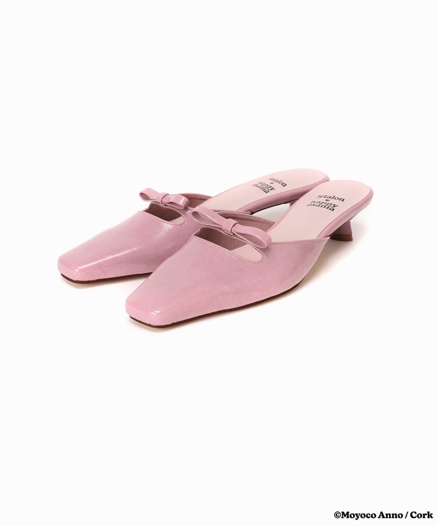 LE TALON×HAPPY MANIA3.5cmスクエアリボンミュール（パンプス）｜LE